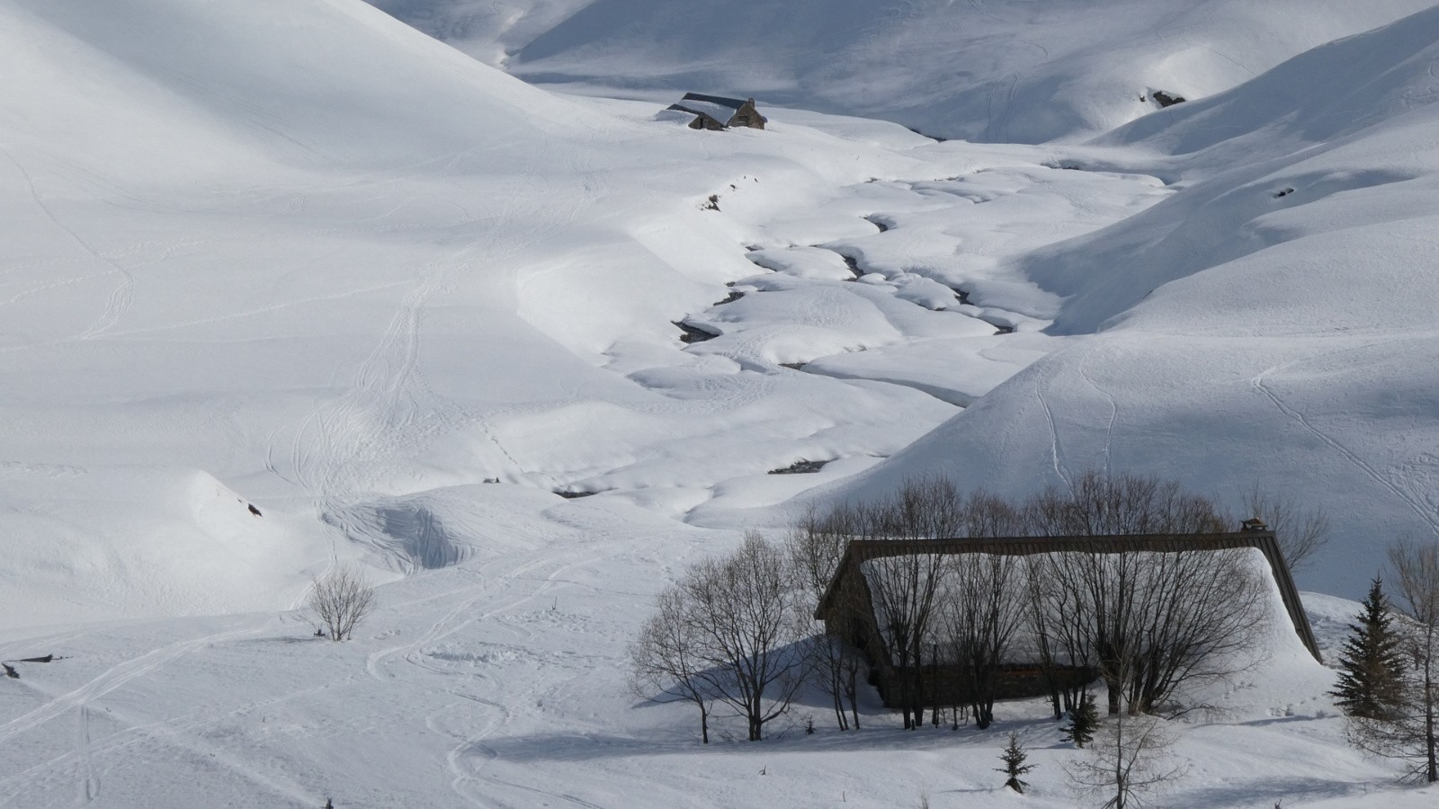 &nbsp;Arrivée au bas de la pente