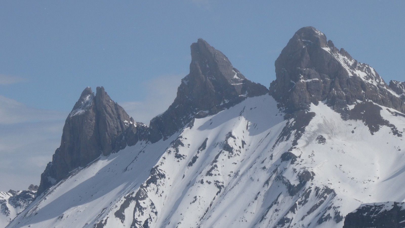 &nbsp;Aig d’Arves de plus près (zoom du sommet)