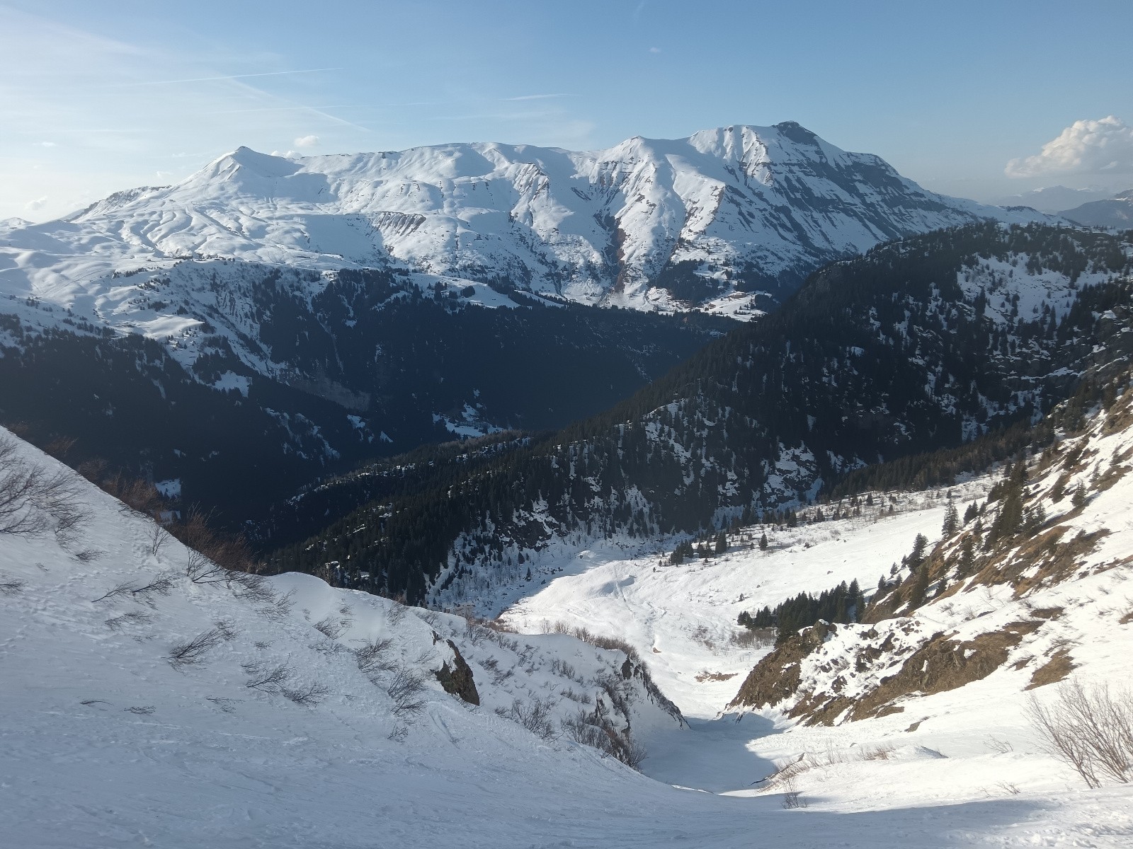Goulet entre la combe du nant Blanc et combe Blanche