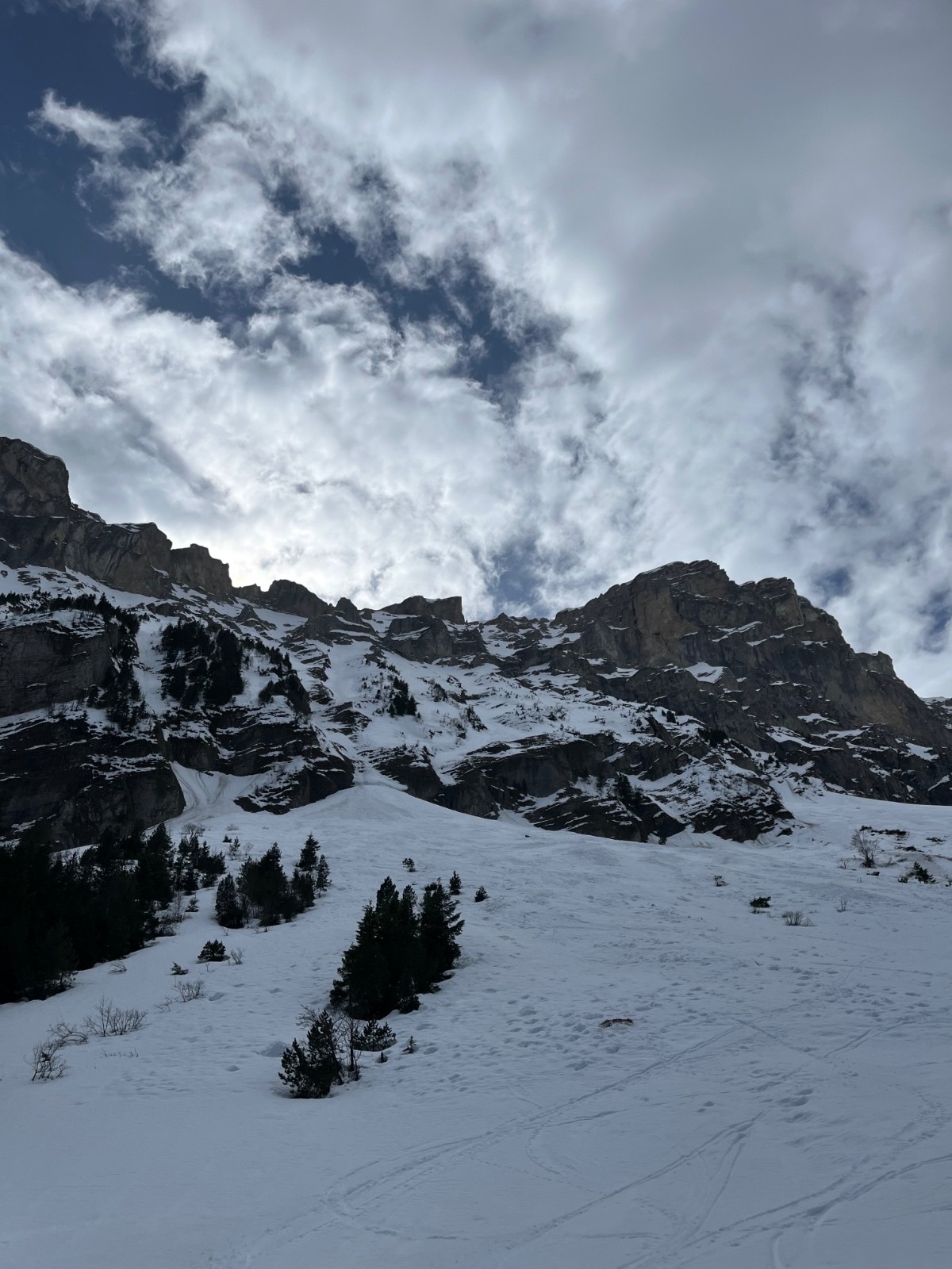 Bas de la face après la descente&nbsp;