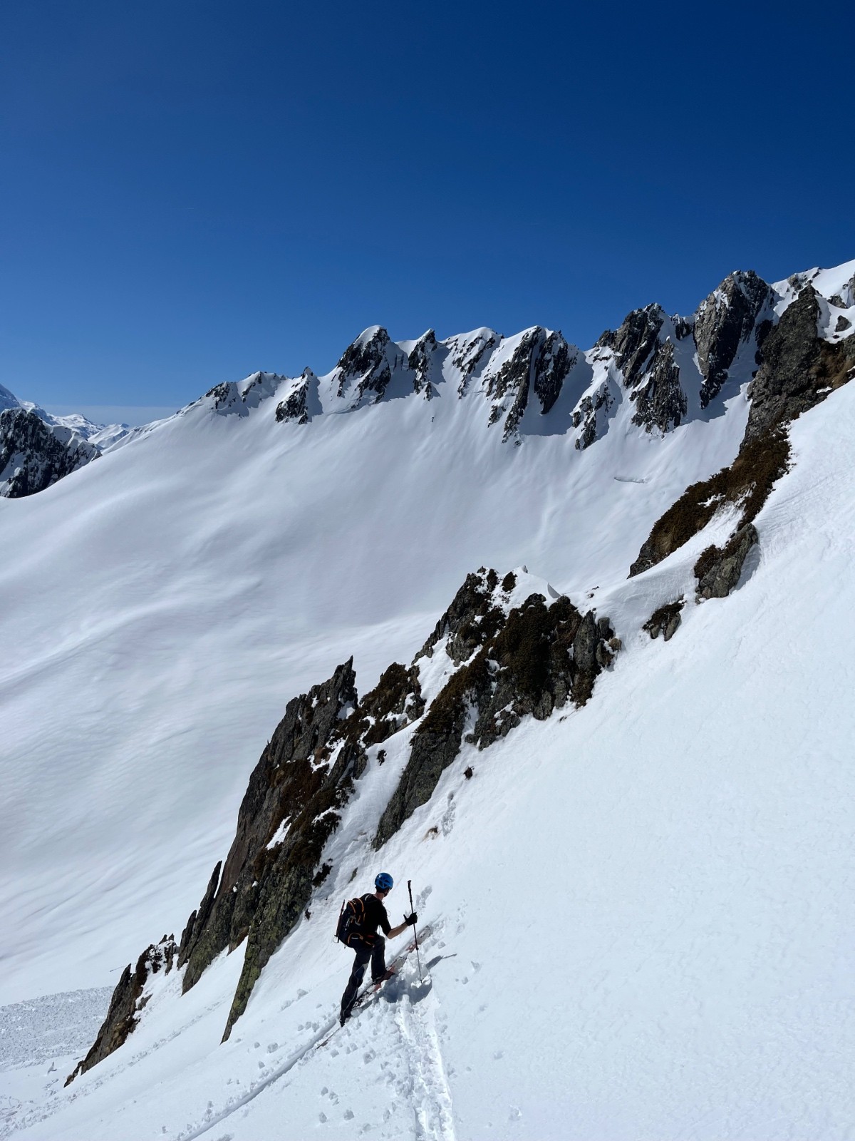 Remontée à la brèche d’accès au couloir N