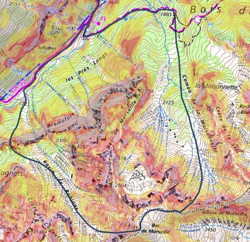 L'itinéraire suivi (je n'ai pas enregistré la trace GPS)