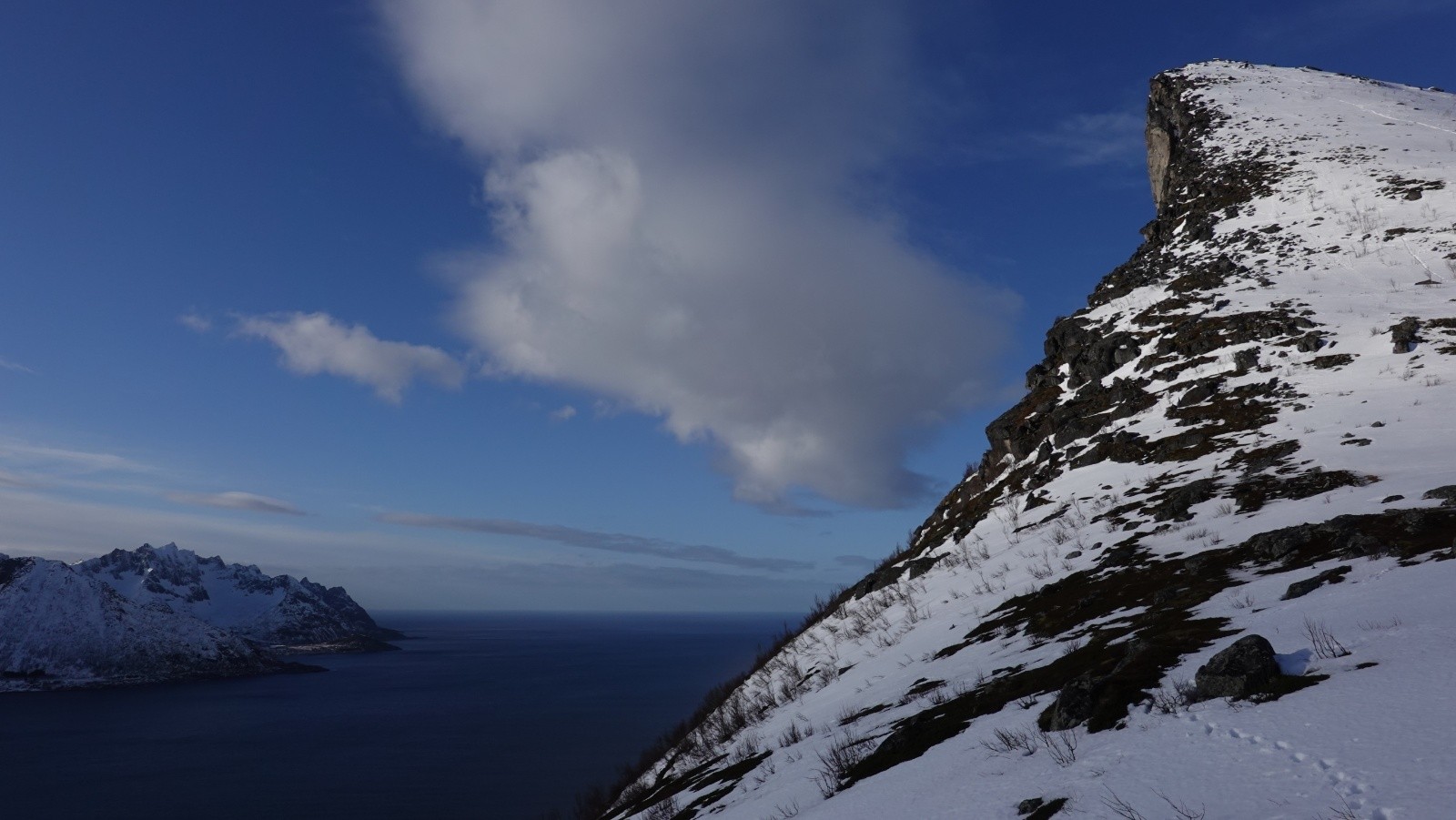 Antécime du Segla depuis le col à 352m entre Segla et Barden