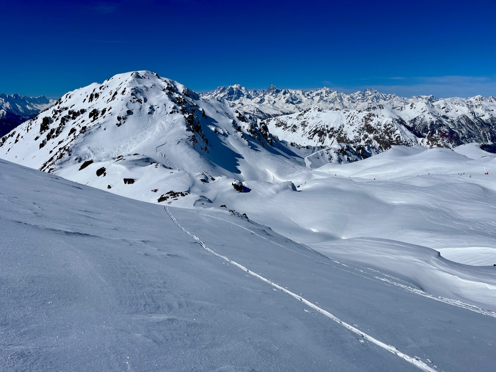 Petite poudre en face W du Grand Charvia&nbsp;
