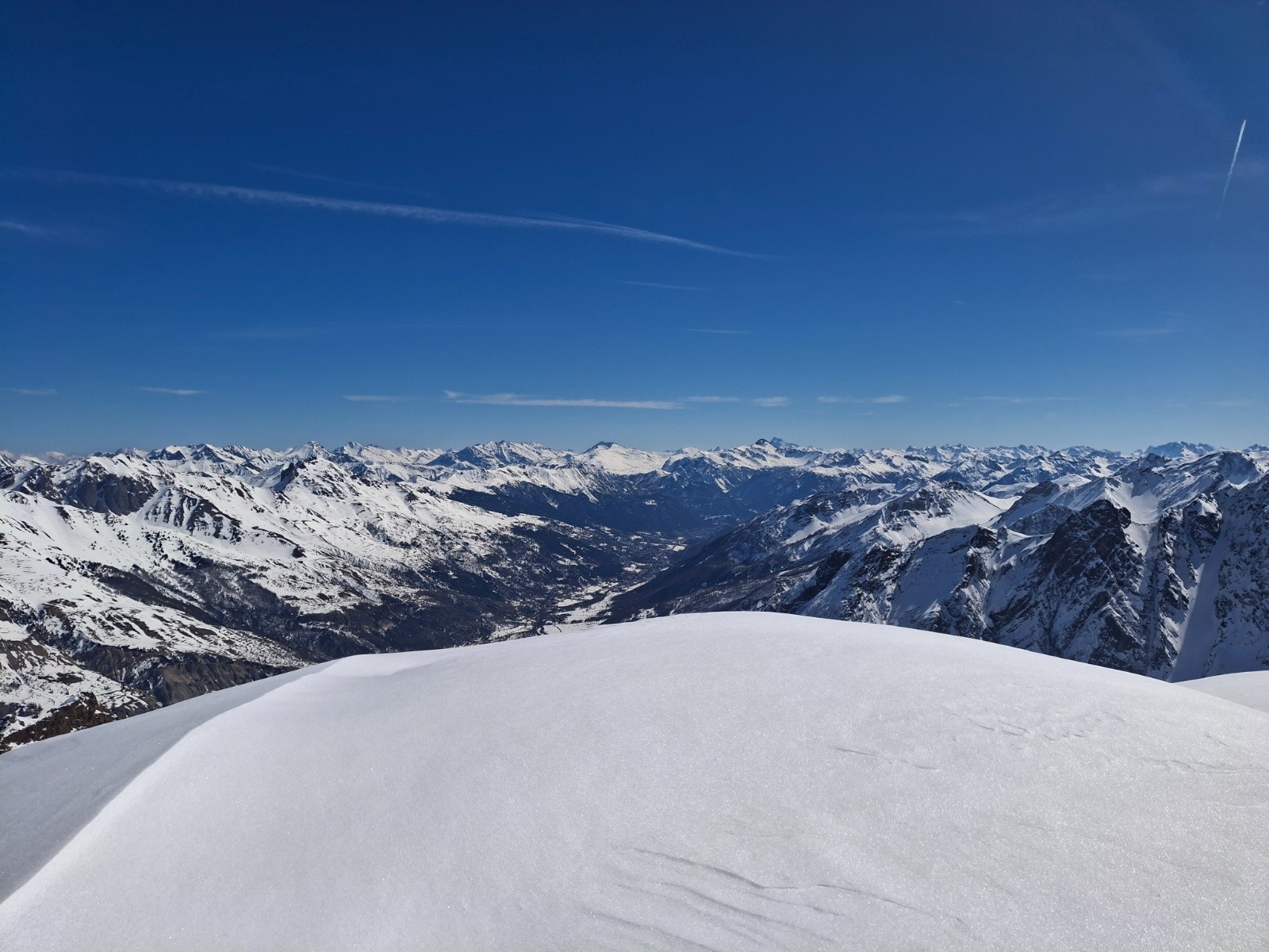 &nbsp;Vallée de la Guisane depuis le sommet