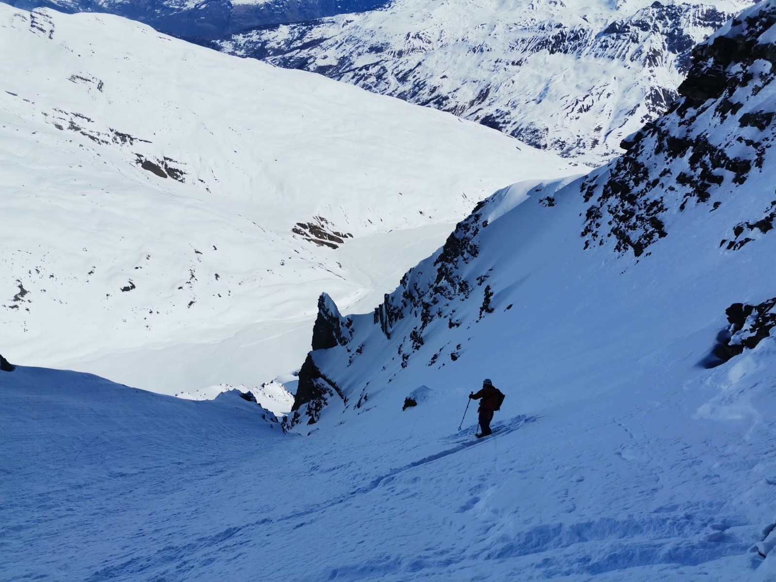 Les premières pentes du couloir