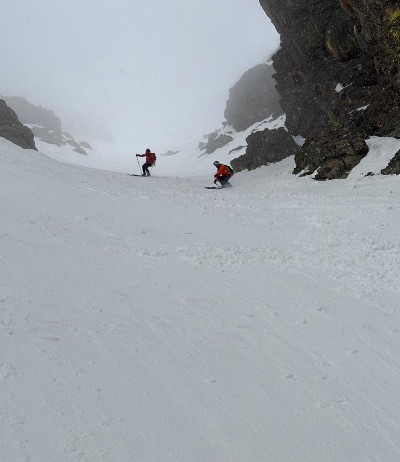 Couloir de la Forca à la descente