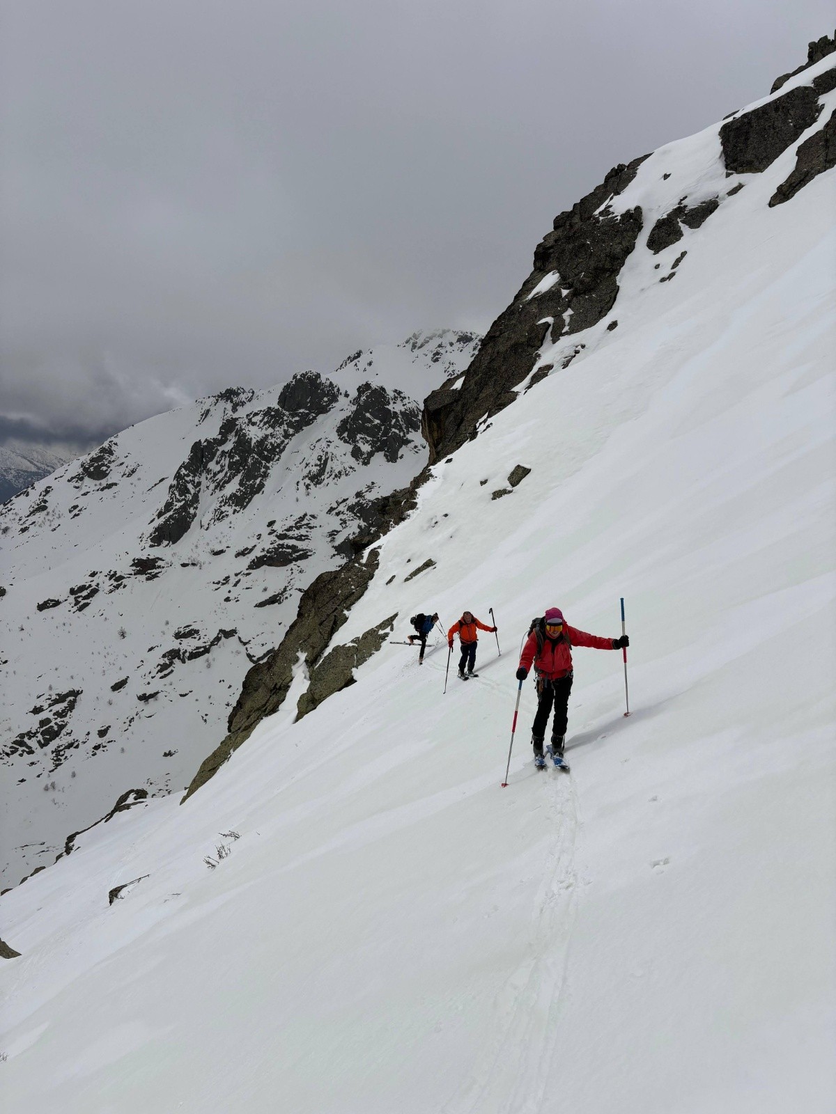 Le mode ski sous un ciel variable