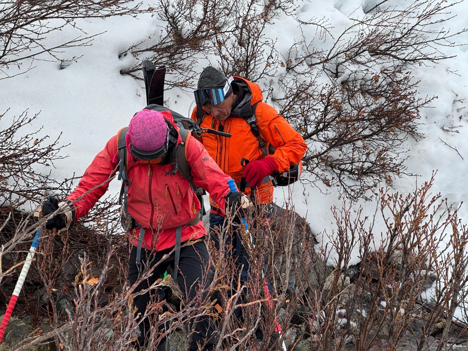 Traversée de rivière pour débuter la remontée du retour