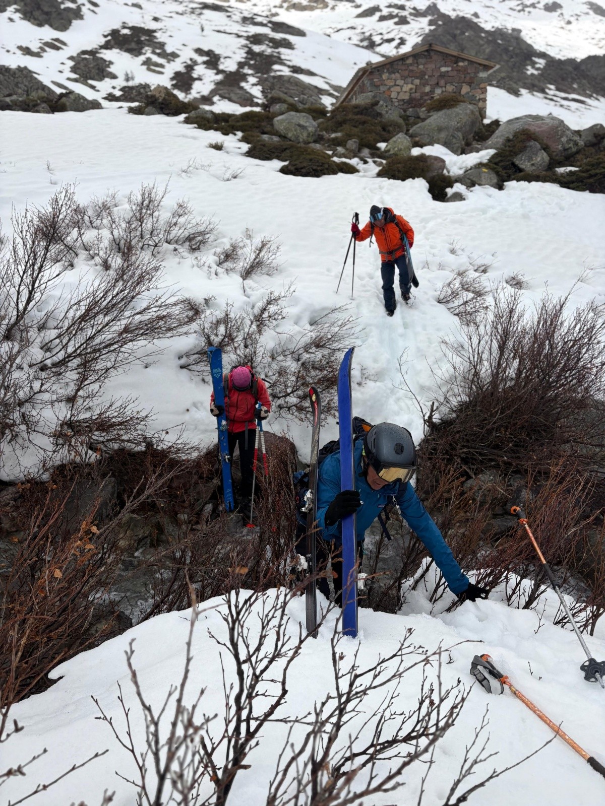 Traversée de rivière pour débuter la remontée du retour