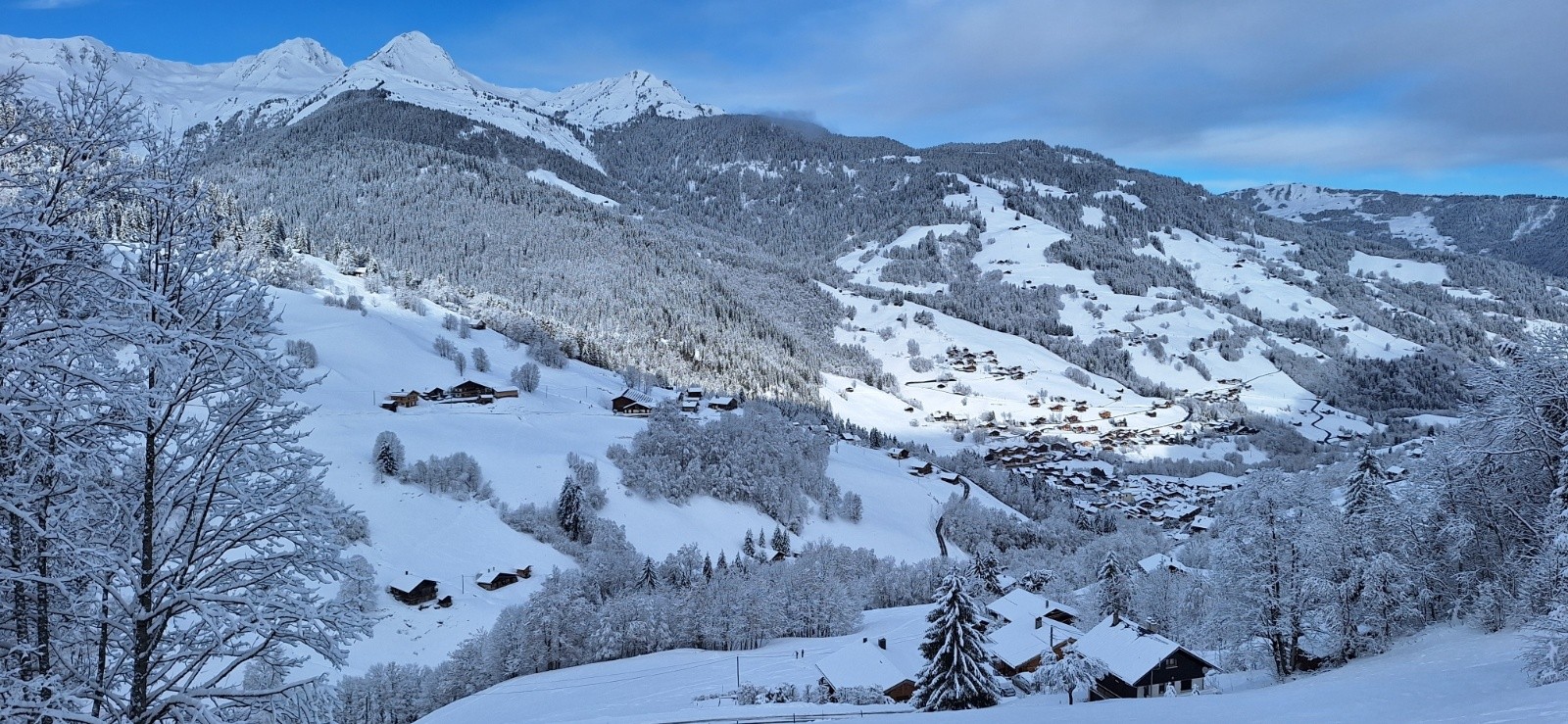 Areches enneigée ce matin