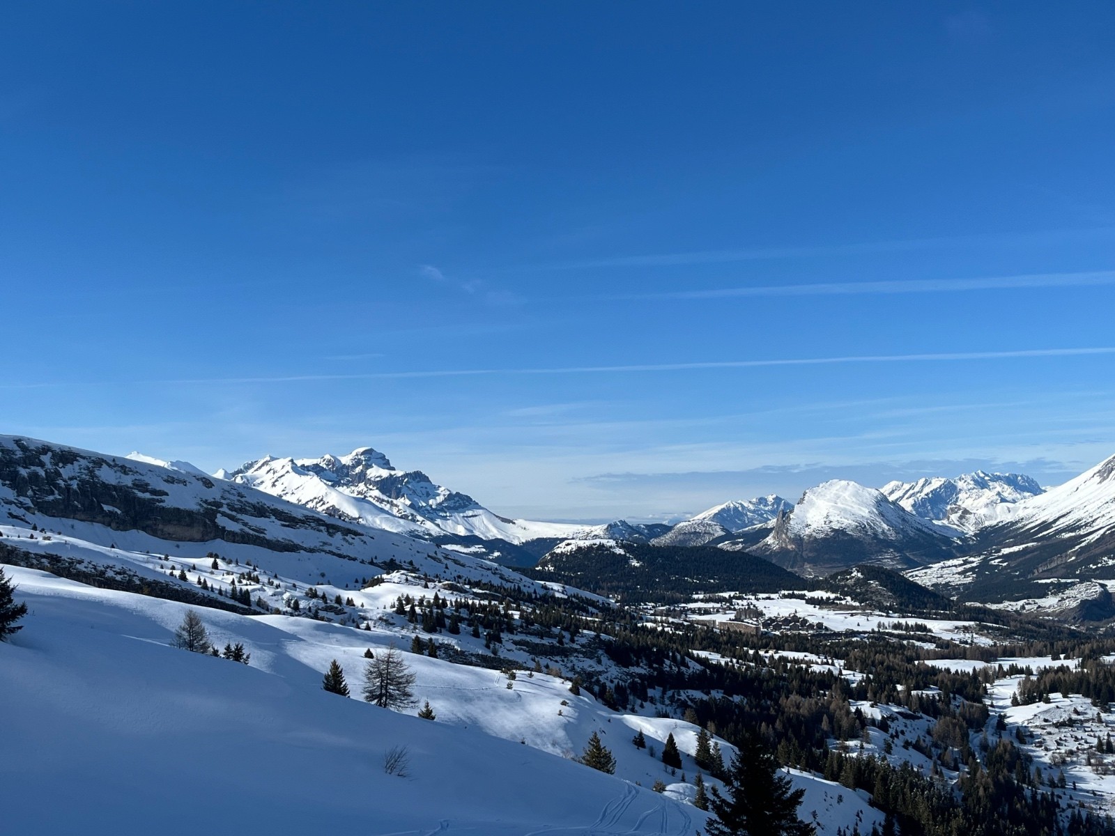 Quel enneigement pour la saison (Grande tête de l’Obiou au fond) !&nbsp;