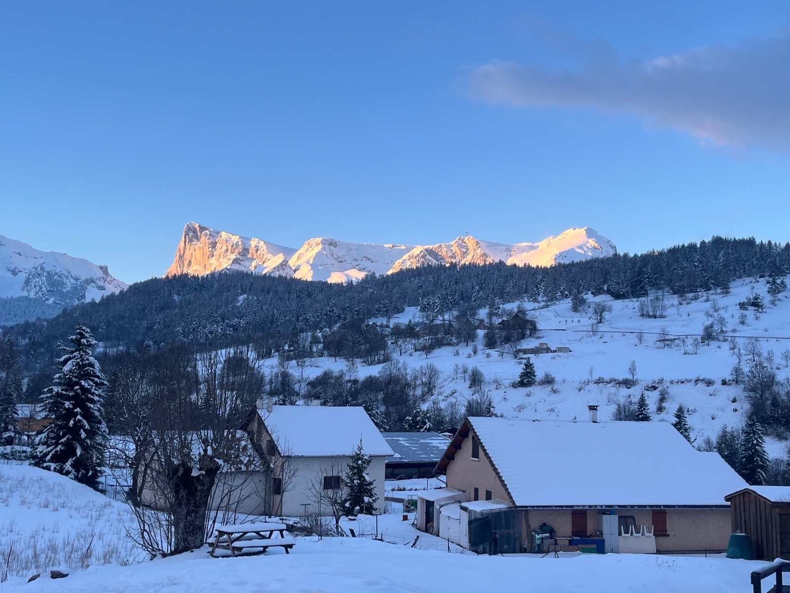 Lever de soleil sur le Pic de Bure&nbsp;