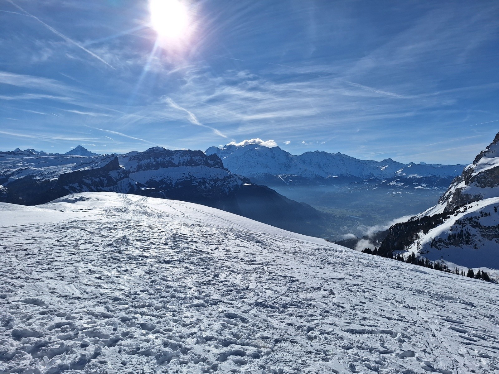 Mont blanc depuis la Sallaz