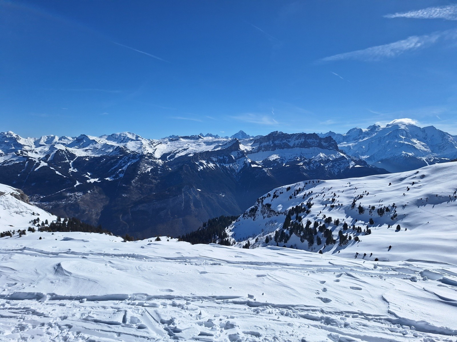 Côté Mont-blanc, Fiz, depuis la Tête des Muets