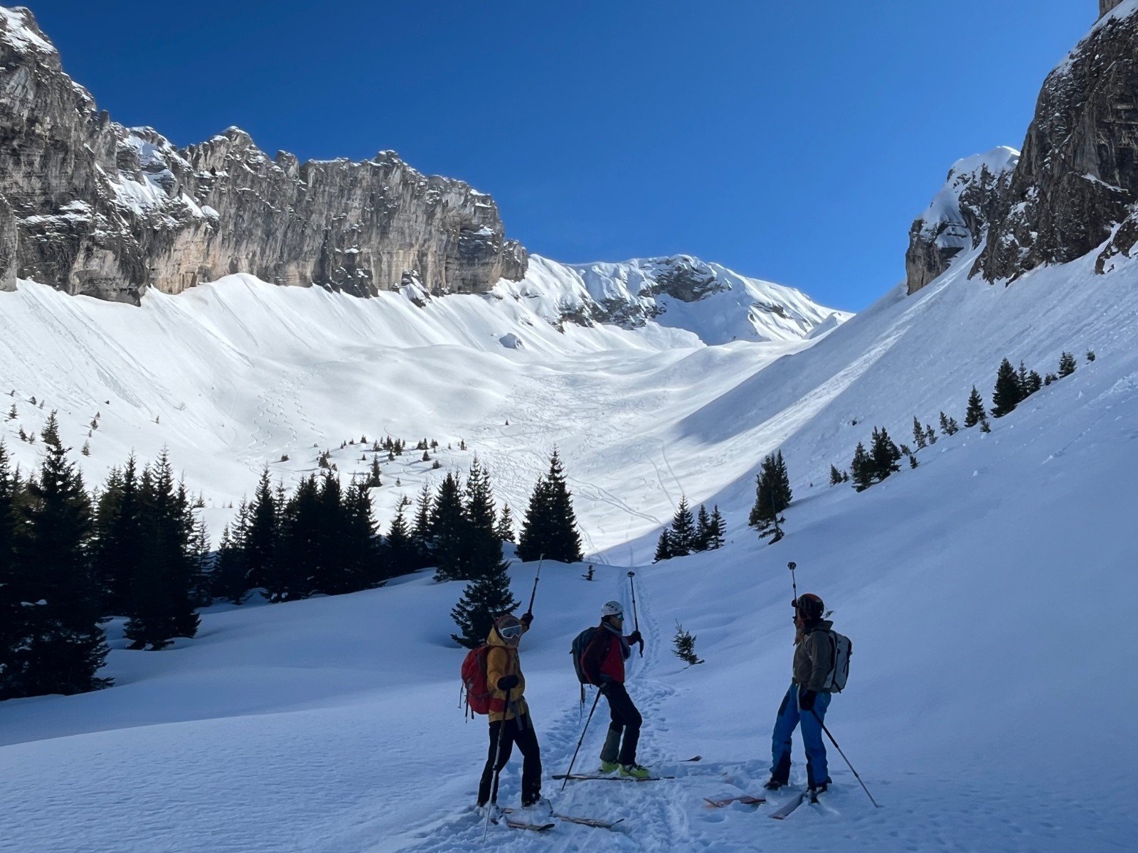 &nbsp;La team devant l’itinéraire&nbsp;