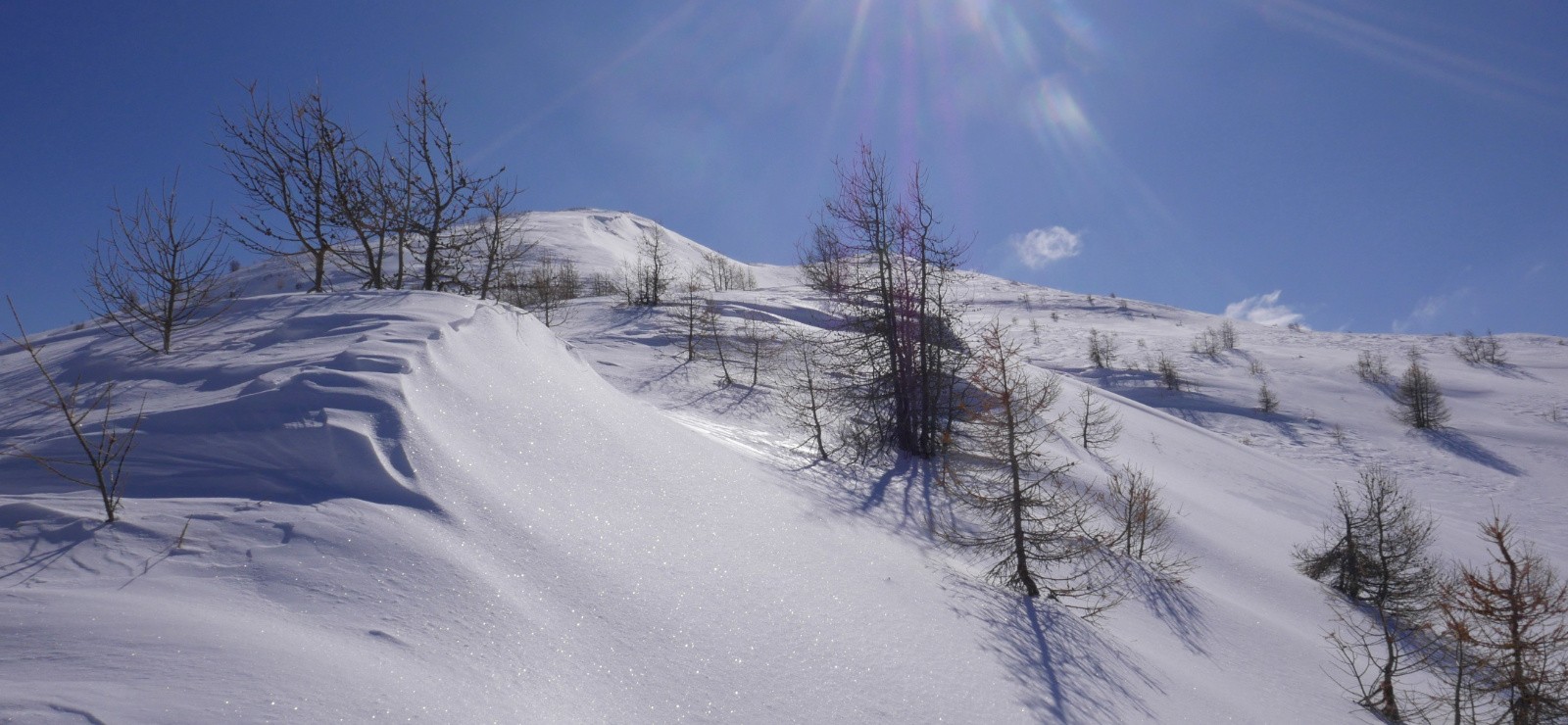 Arrivée sur la crête ouest.