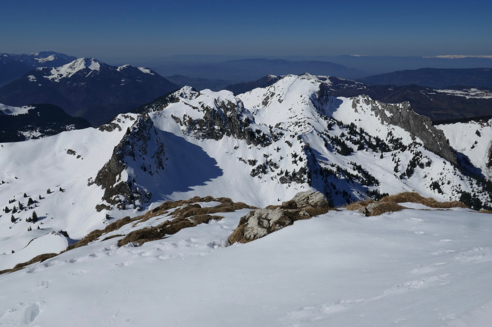 Tout est bien enneigé. Ici, Pte de Chavasse.