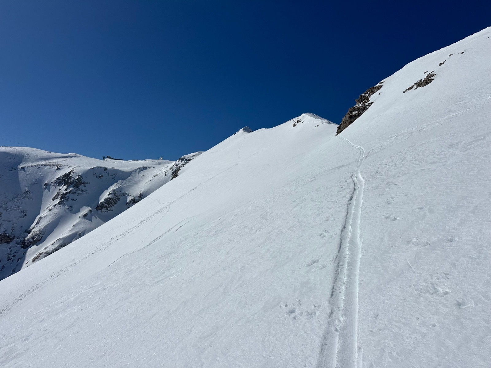 Approche de la crête sommitale