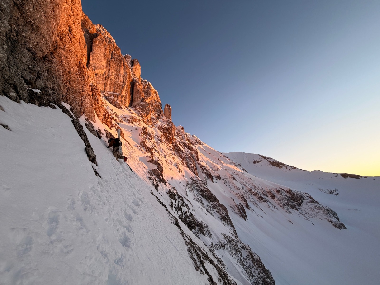 Obiou, 1ere de la Face NW historique 