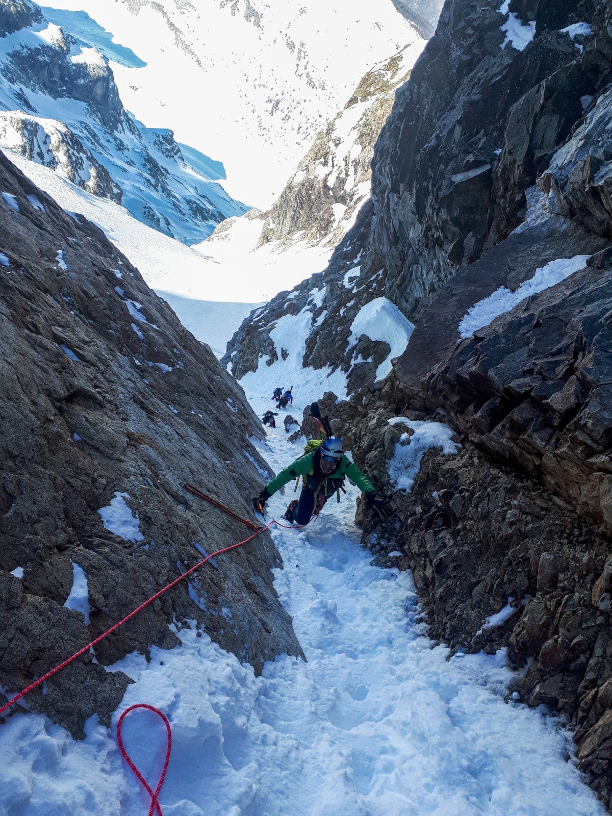 &nbsp;Au dessus du passage en glace