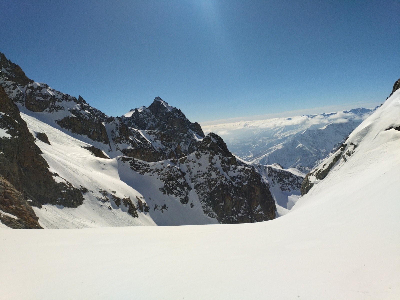la vue derrière moi, un peu en dessous de la zone&nbsp;