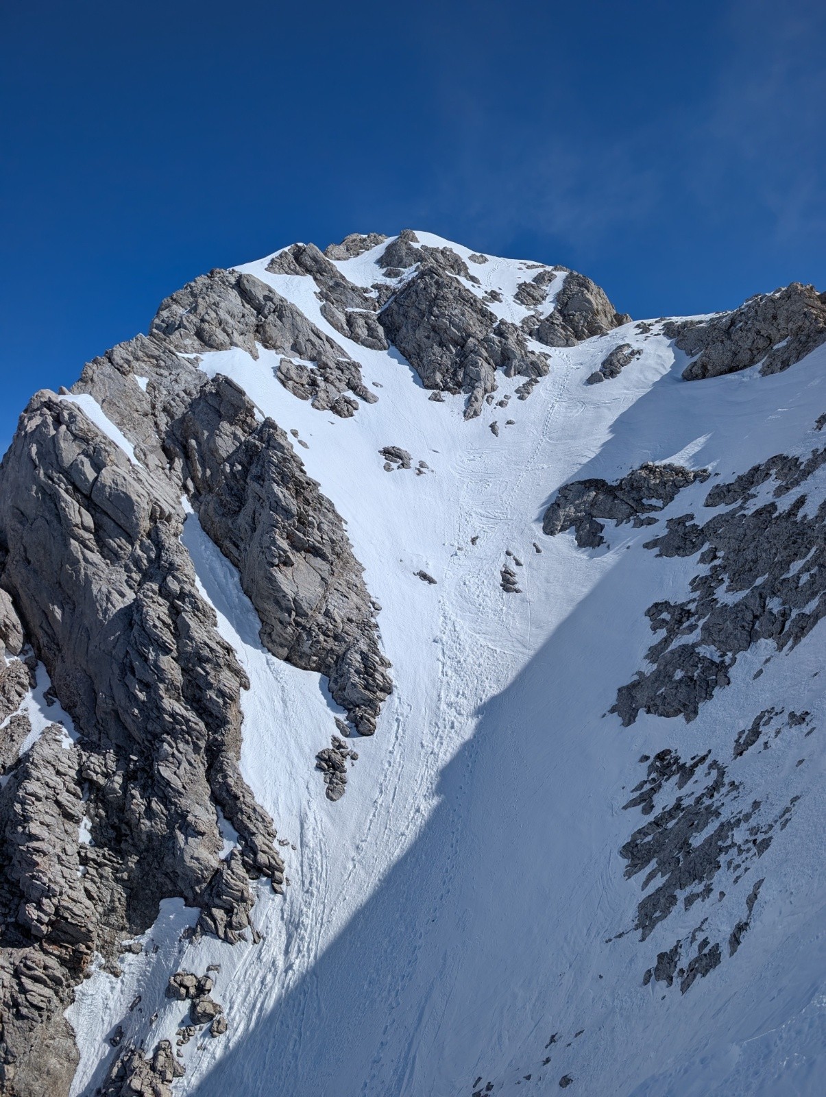 &nbsp;Couloir sommitale de la PP