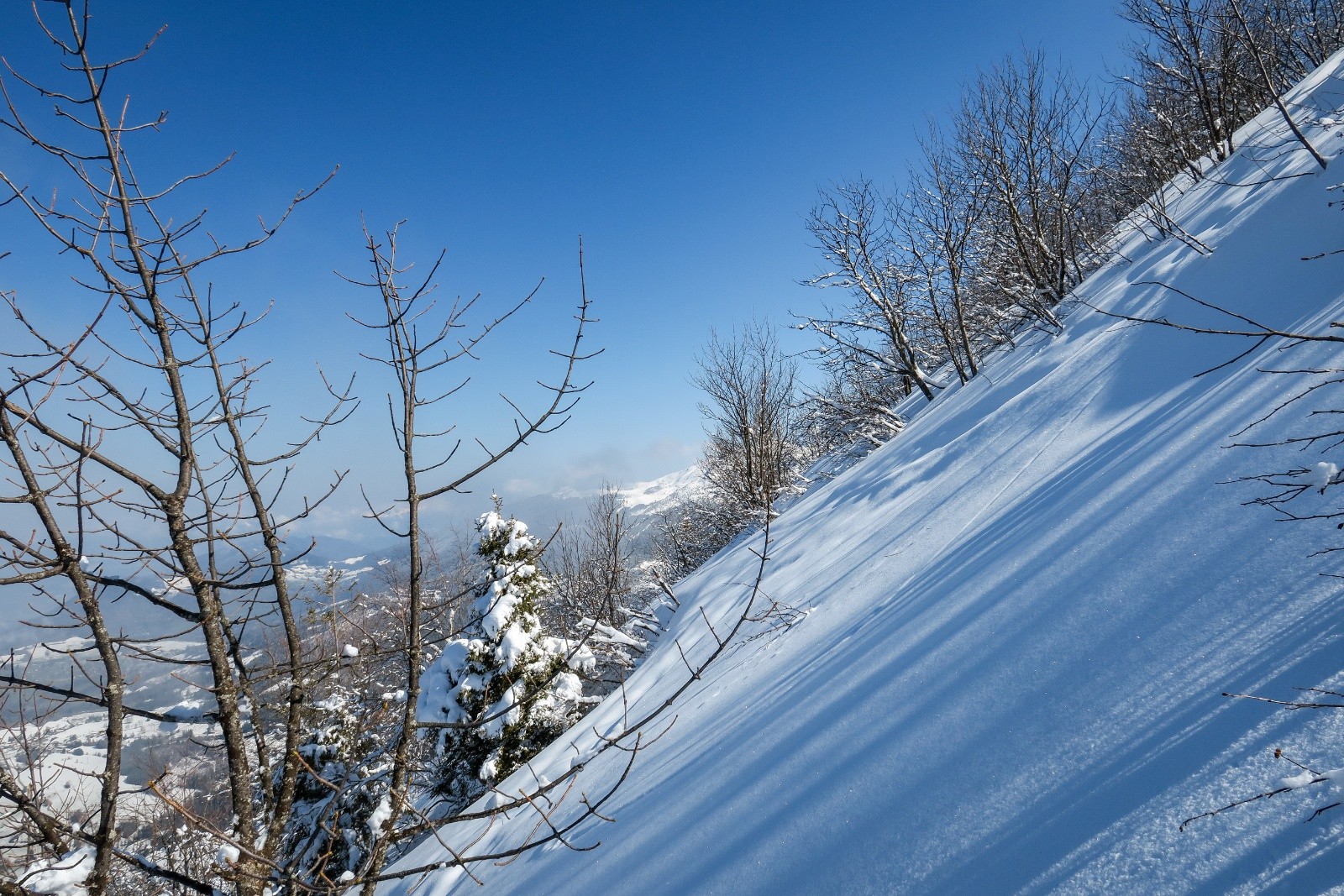 De belles pentes sous la cabane&nbsp;