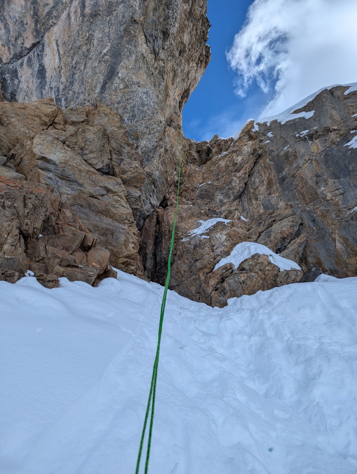 arrivé dans la face nw&nbsp;