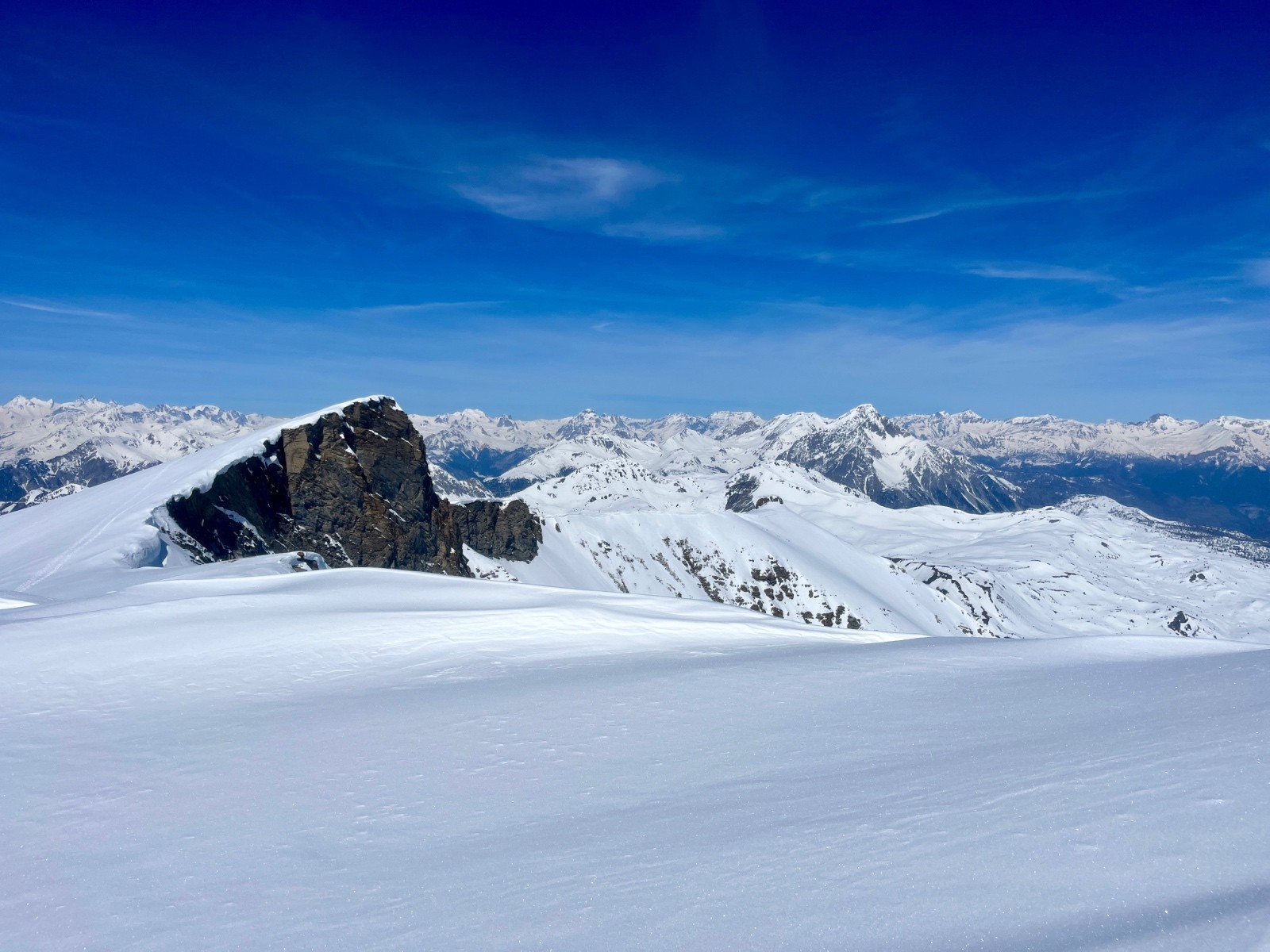 &nbsp;La Charvie, et le Chaberton à droite