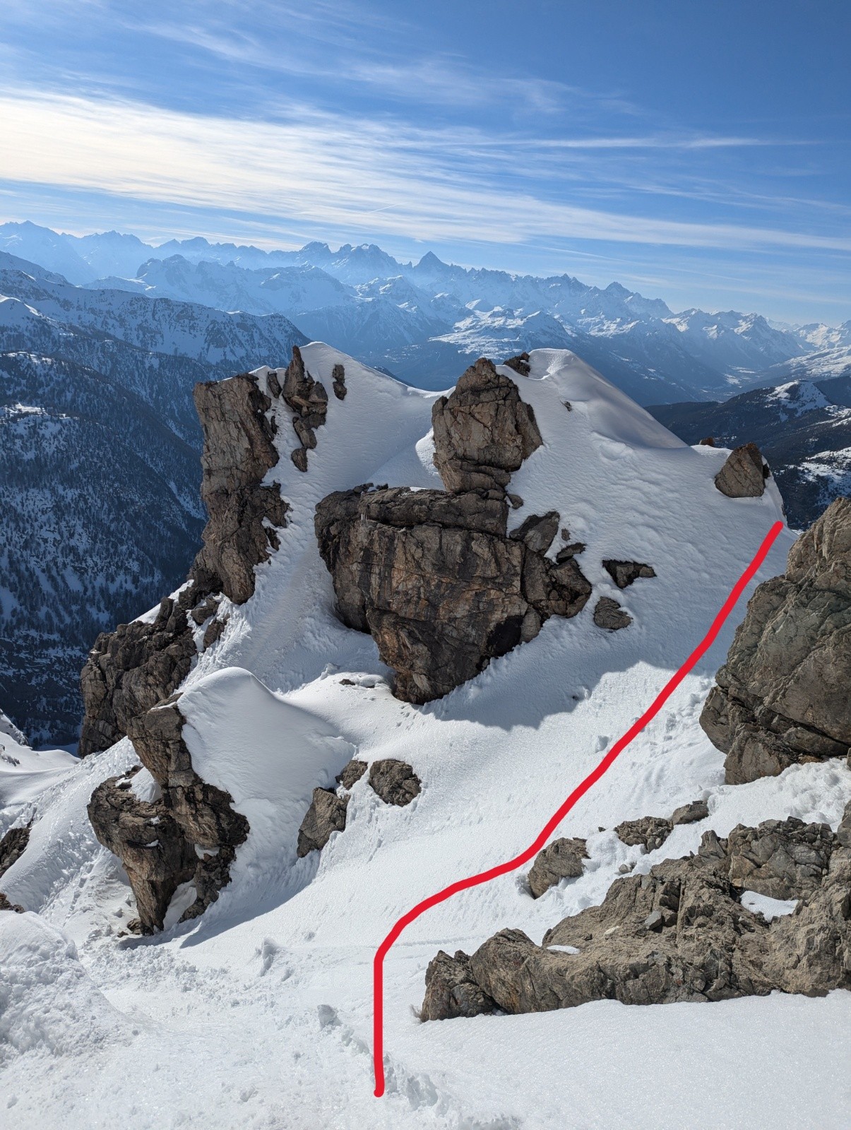 la petite bifurcation a droite pour récuperer la face nord&nbsp;