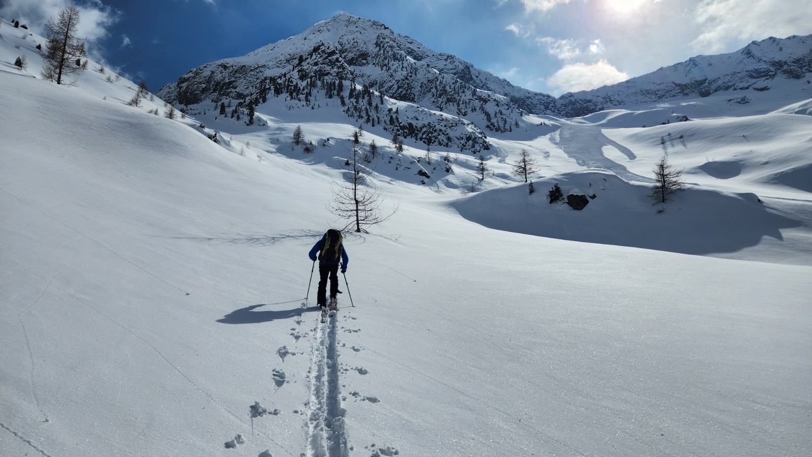 Traçage sur 800m D+ dans la remontée au Col de Cerise&nbsp;&nbsp;
