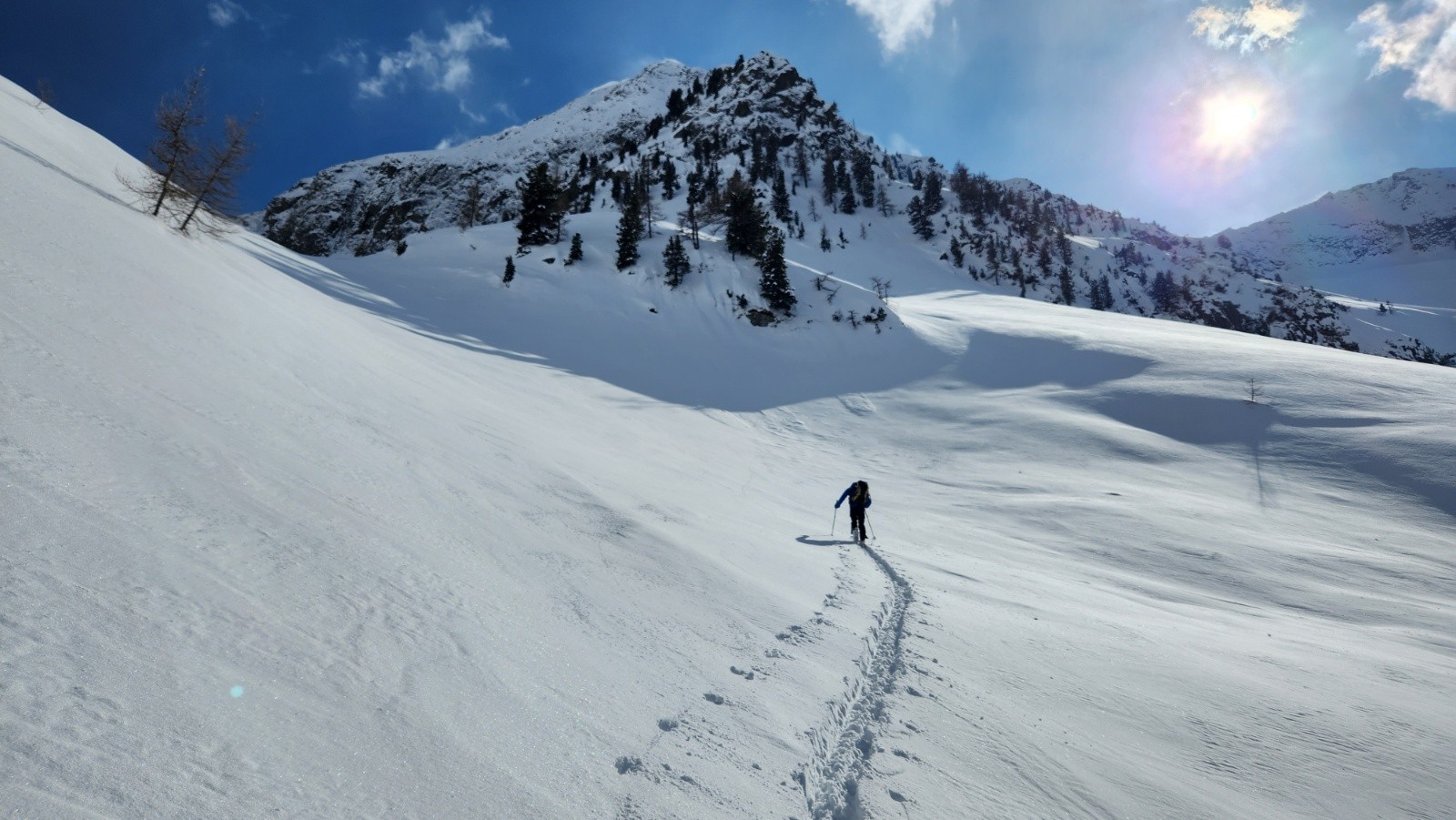 Traçage sur 800m D+ dans la remontée au Col de Cerise&nbsp;&nbsp;&nbsp;
