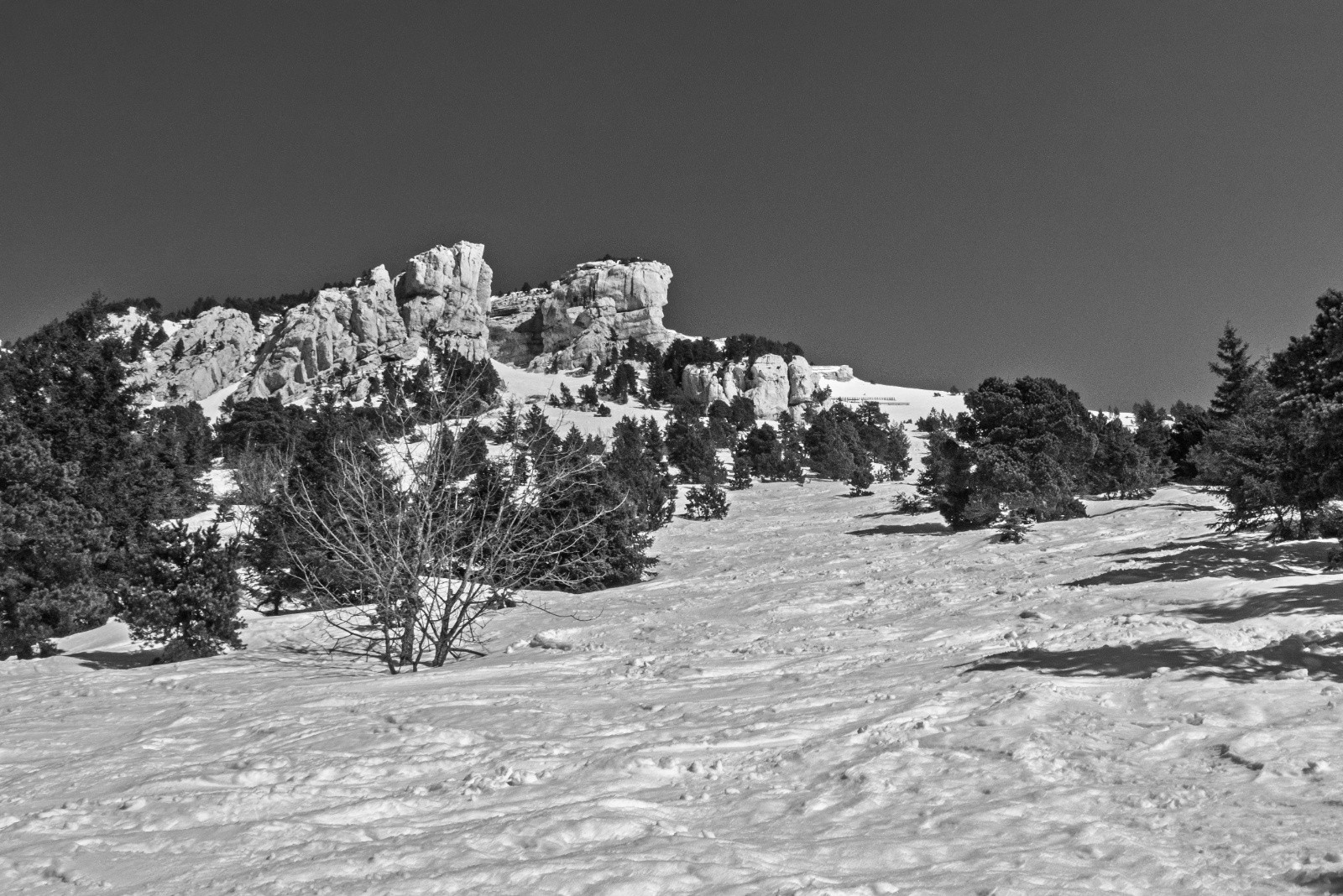 Très esthétique même en dessous, plus sauvage que la voie normale, malgré le grand nombre de traces!