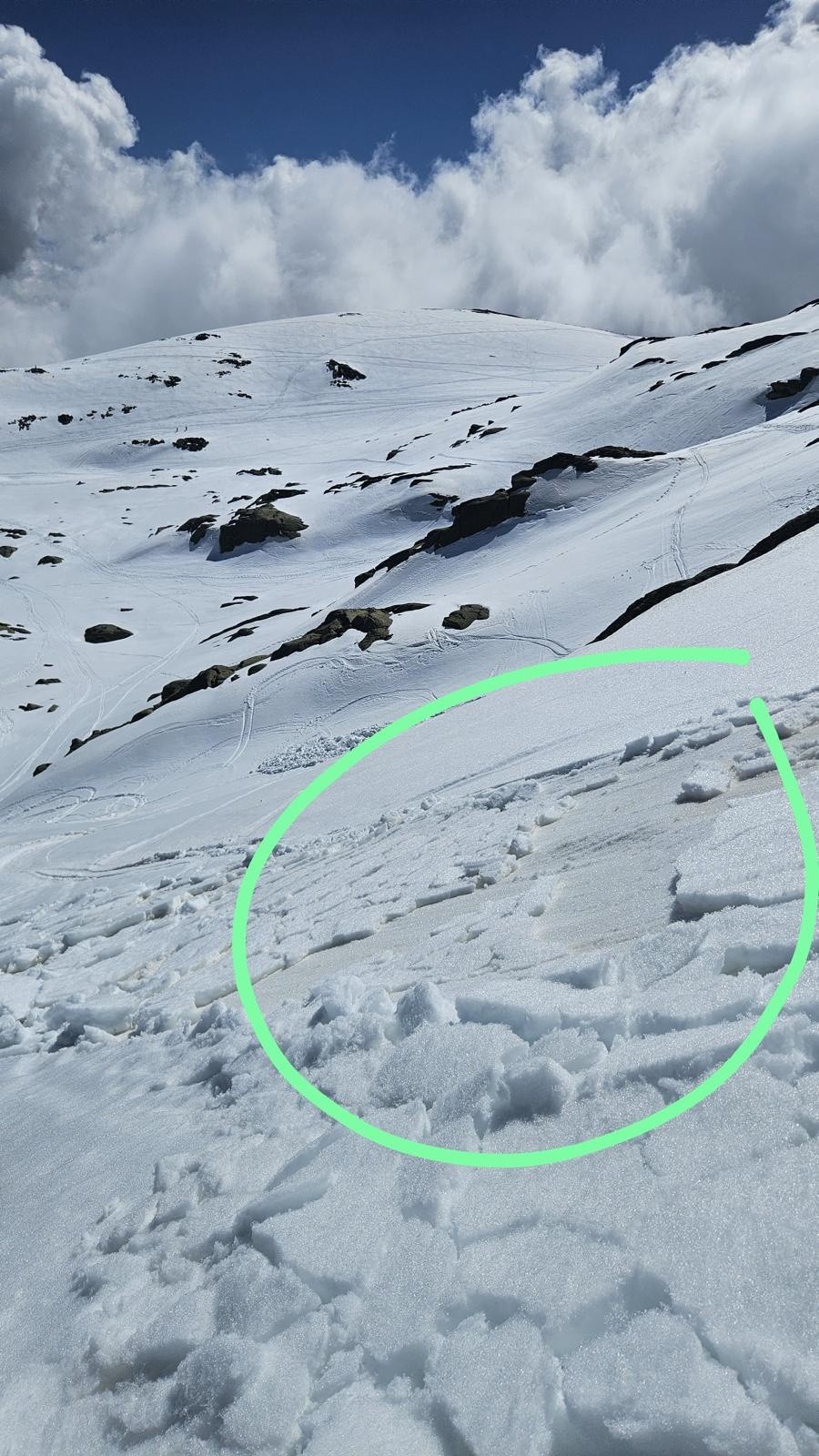 Face sud morezon vu par groupe skimo Avila