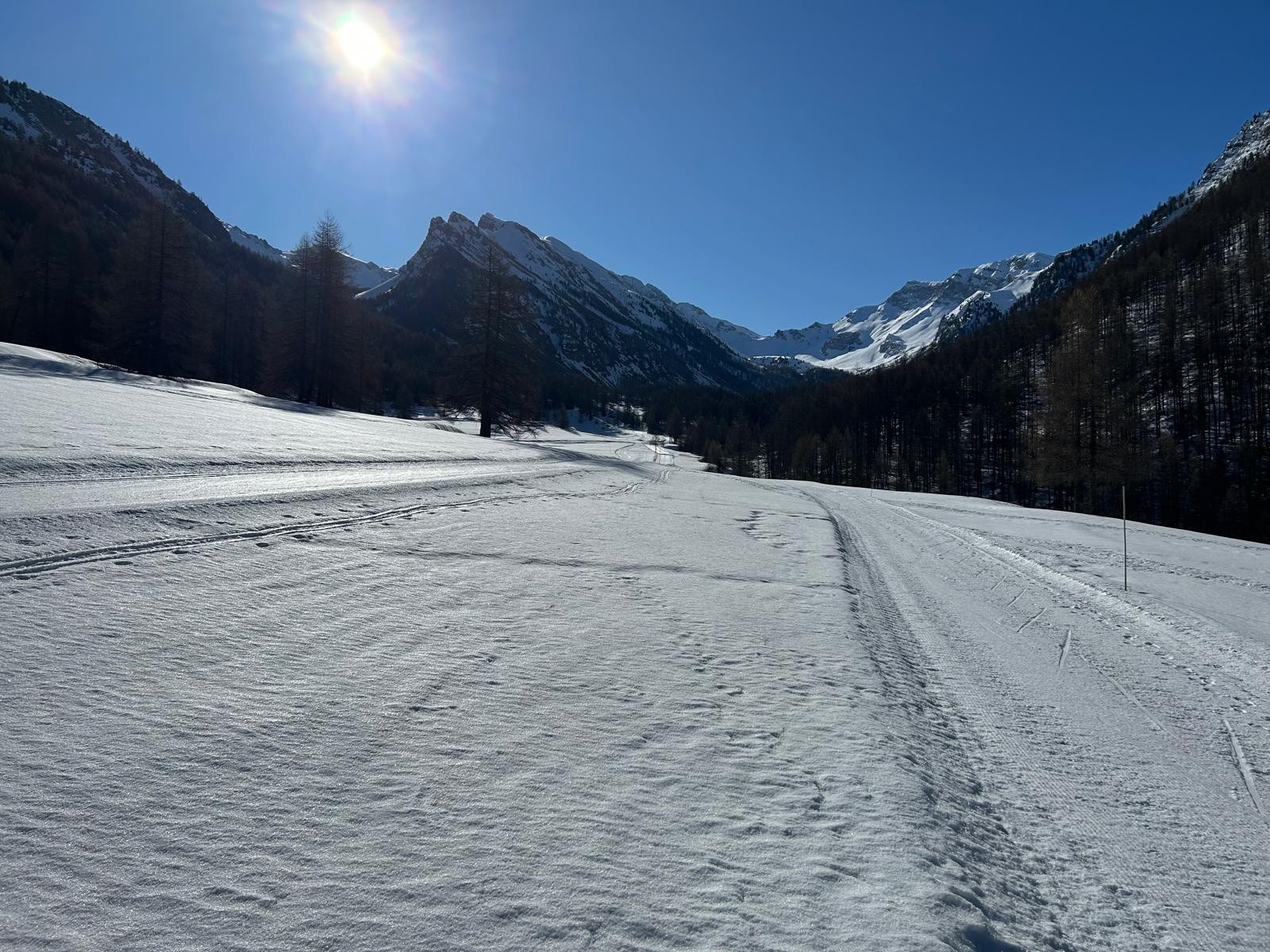 Sur la piste de fond