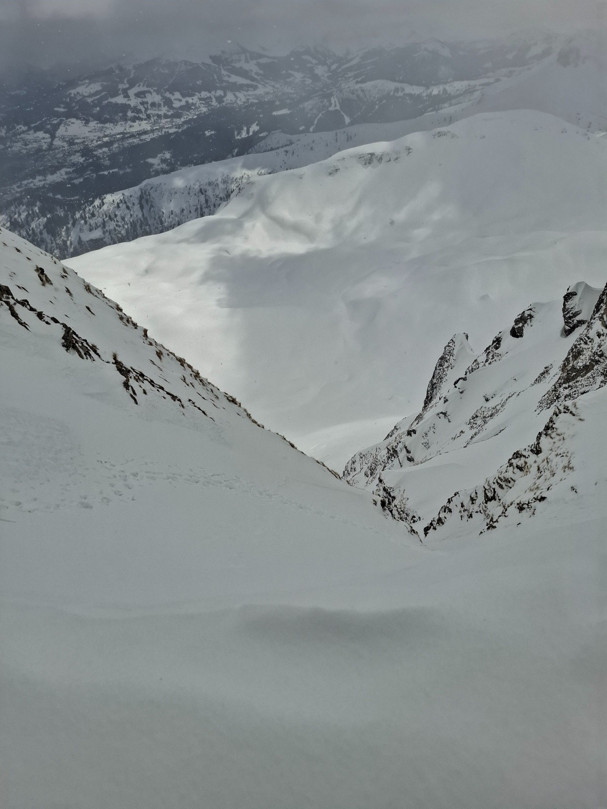 Vu du couloir depuis le col&nbsp;