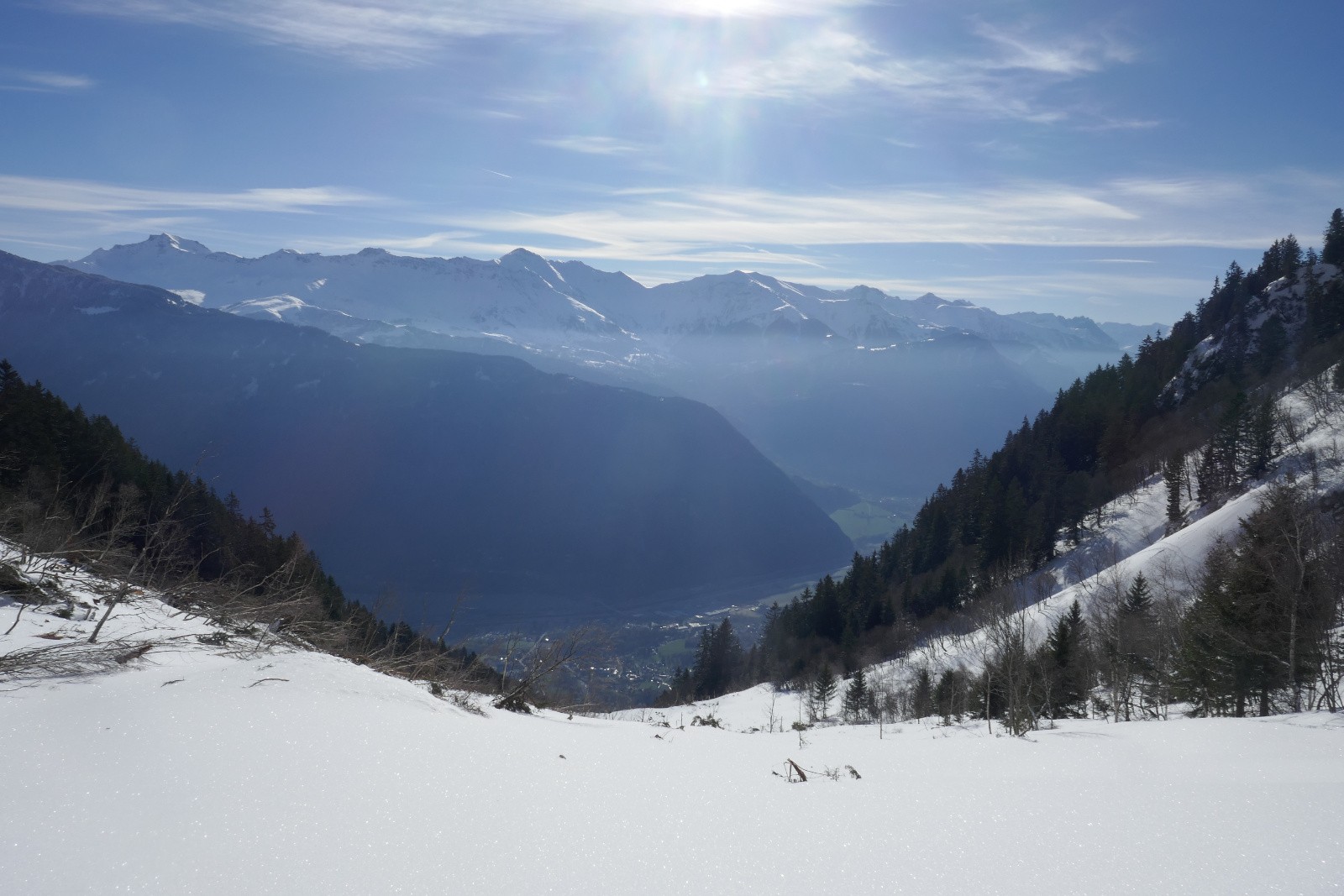 L'avalanche a généré une belle ouverture 
