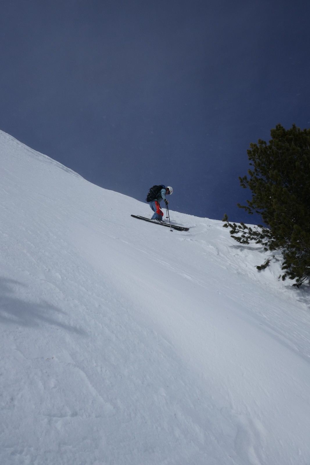 Haut du couloir décapé par le vent 