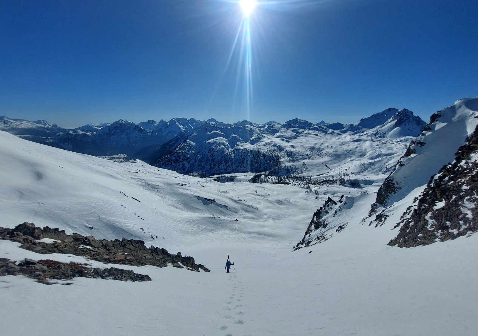 &nbsp;Petit couloir de l'éperon E des crêtes de Baude