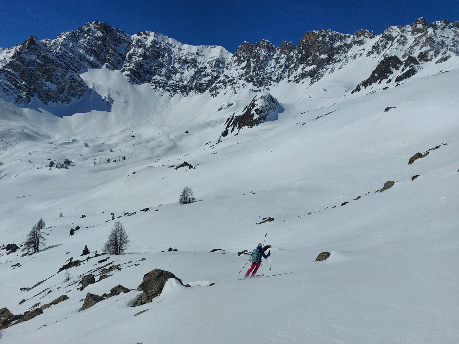 &nbsp;Pentes repérées à la montée