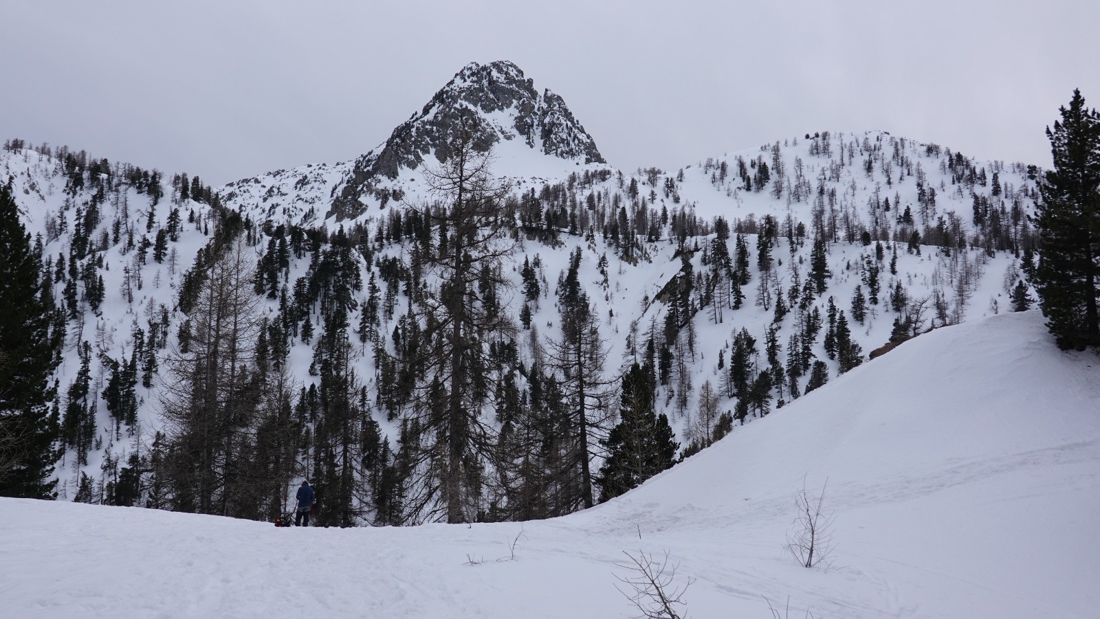 Col de Salèse sous un ciel commençant à se couvrir