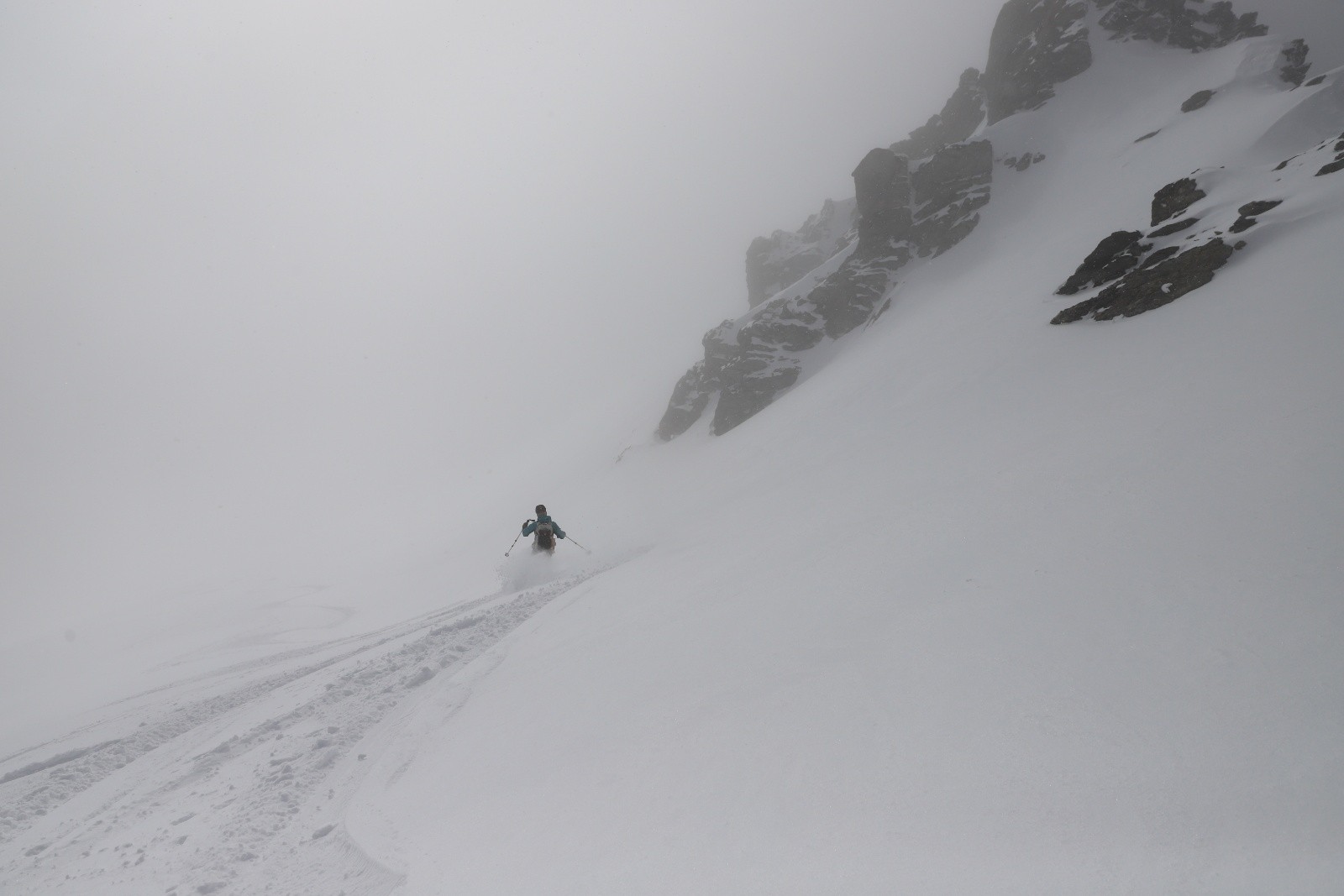 Descente du Col de Rosoire dans le brouillard&nbsp;