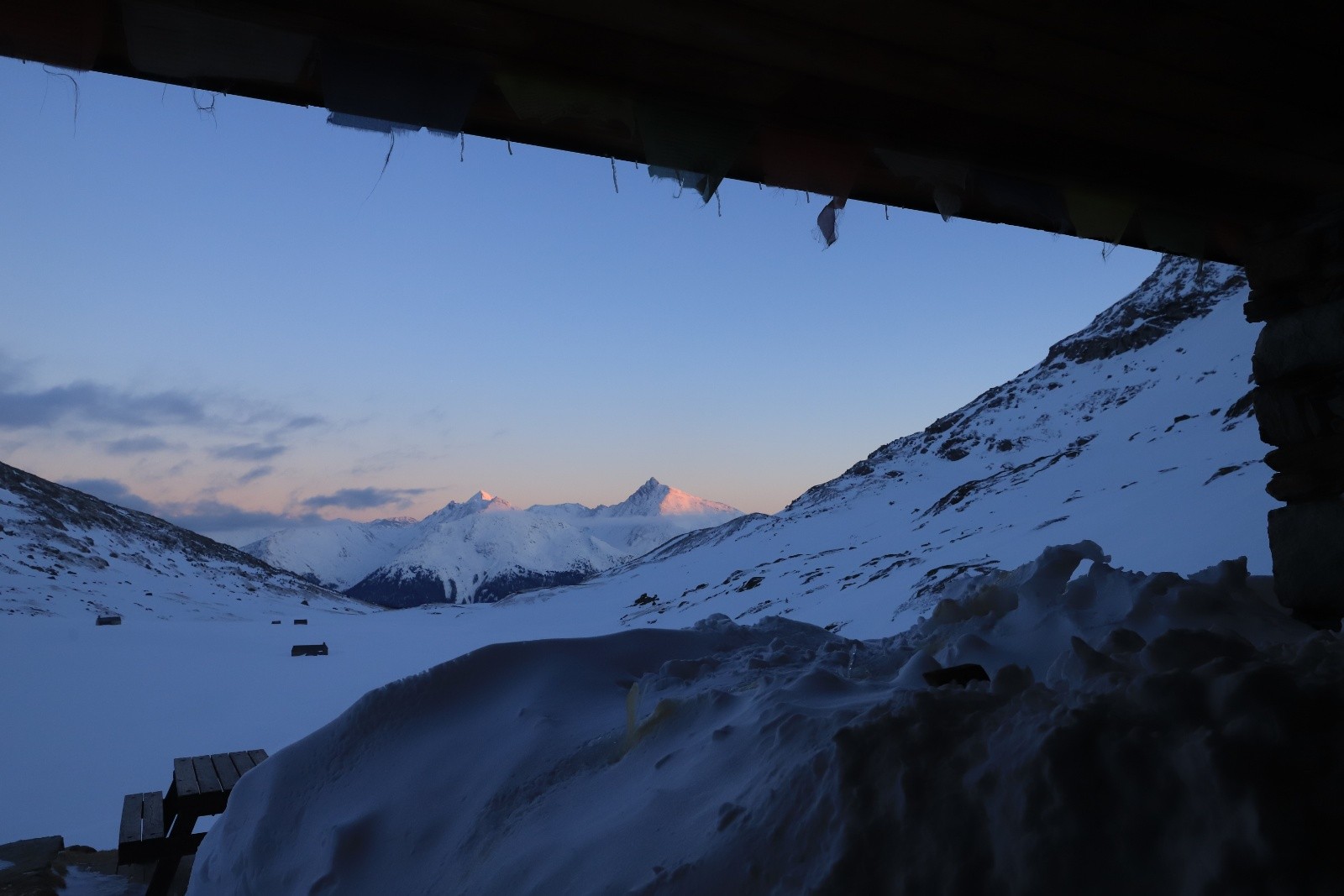 Coucher du soleil sur l'aiguille de Scolette&nbsp;