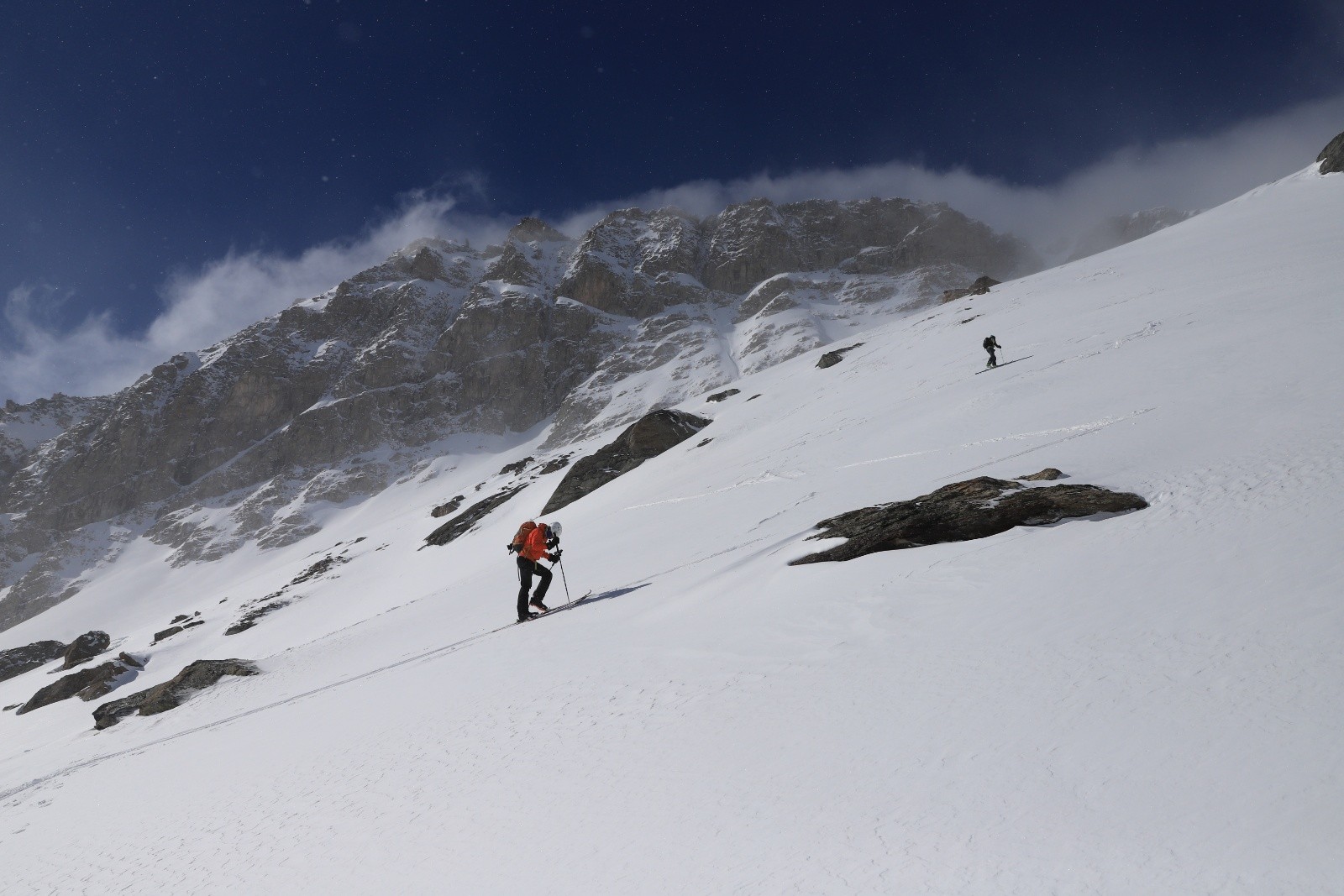 &nbsp;En montant au-dessus du refuge de Fond d'Aussois, vers la Roche Chevrière