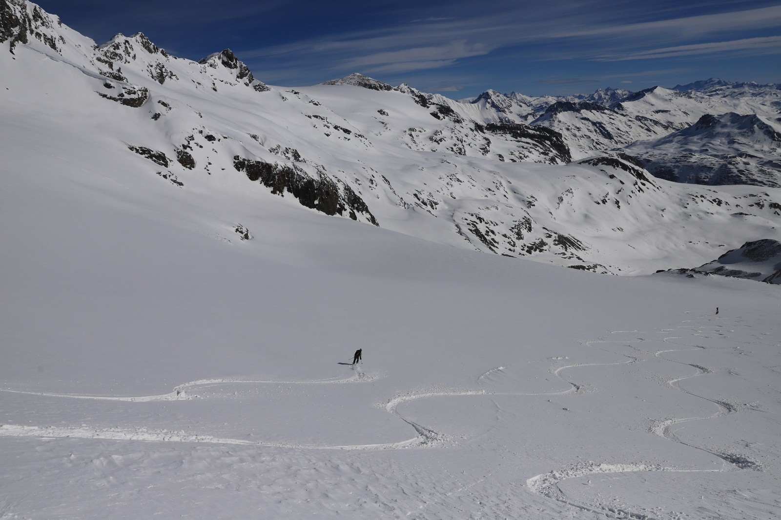 &nbsp;Poudre avec vue sur les Domes de l'Arpont et de Chasseforêt&nbsp;