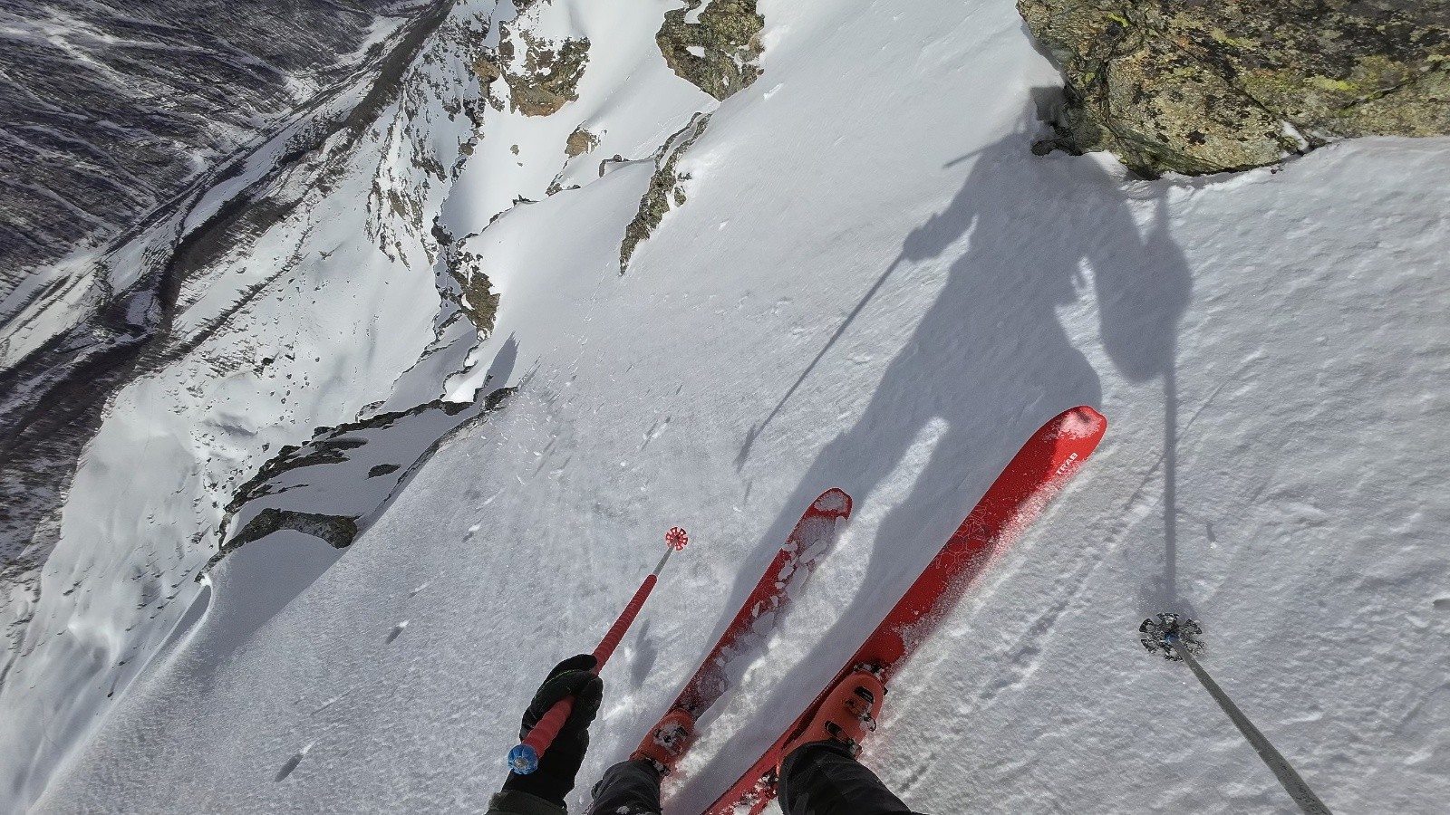 Haut de ligne en neige carrelage