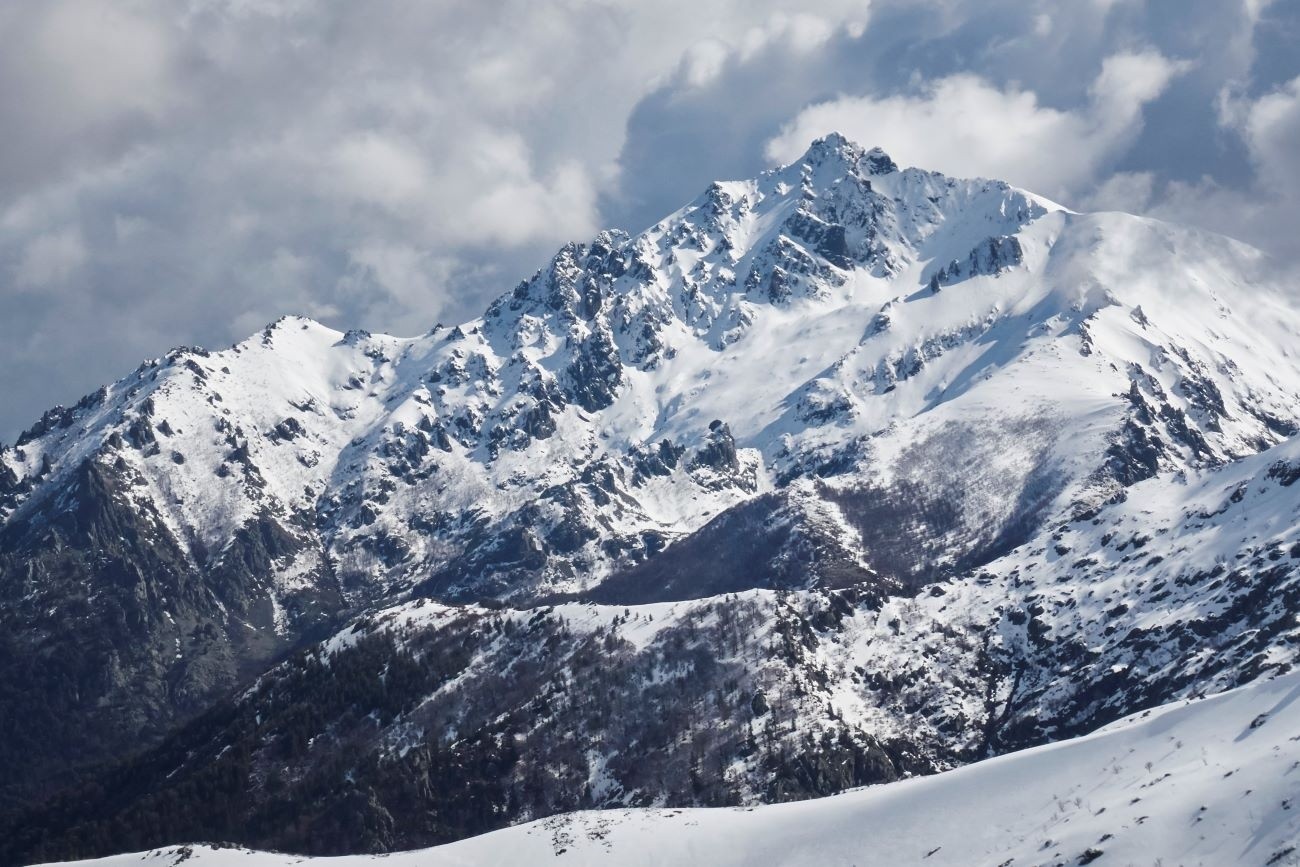 Monte d'Oro avec une météo tourmentée