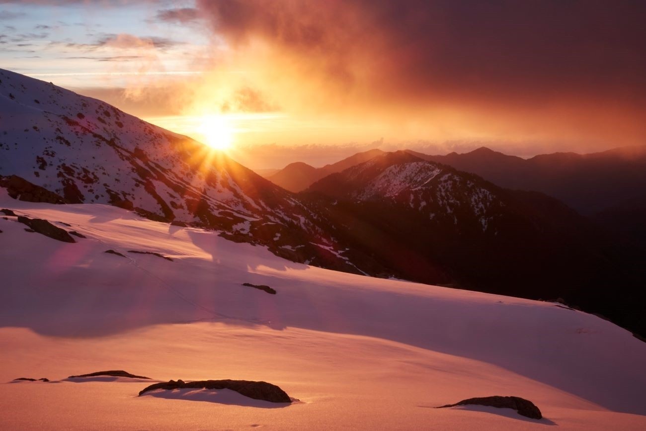 &nbsp;Lever de soleil depuis le refuge de Petra Piana