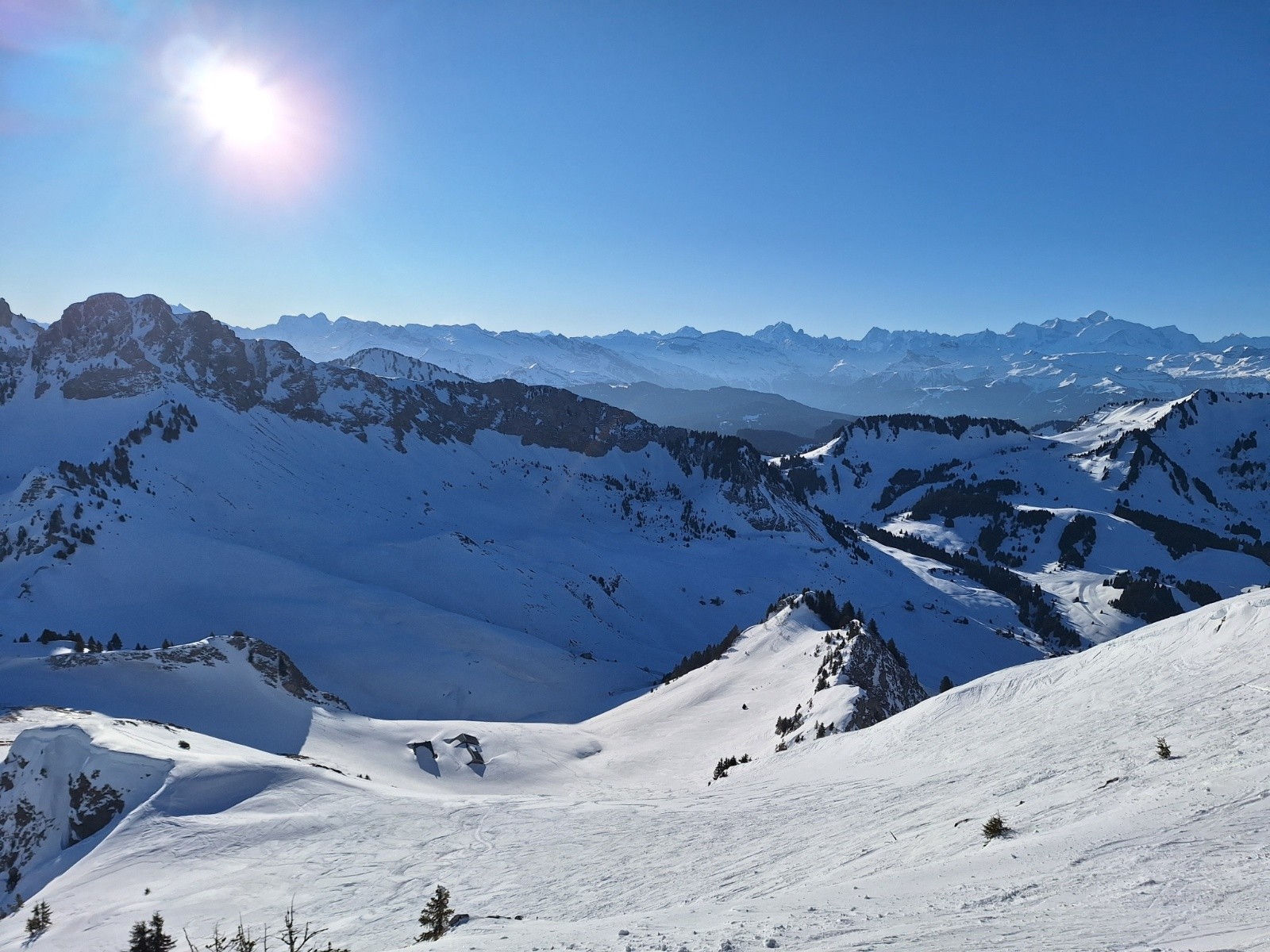 Massif du Mont blanc depuis Haute Pointe